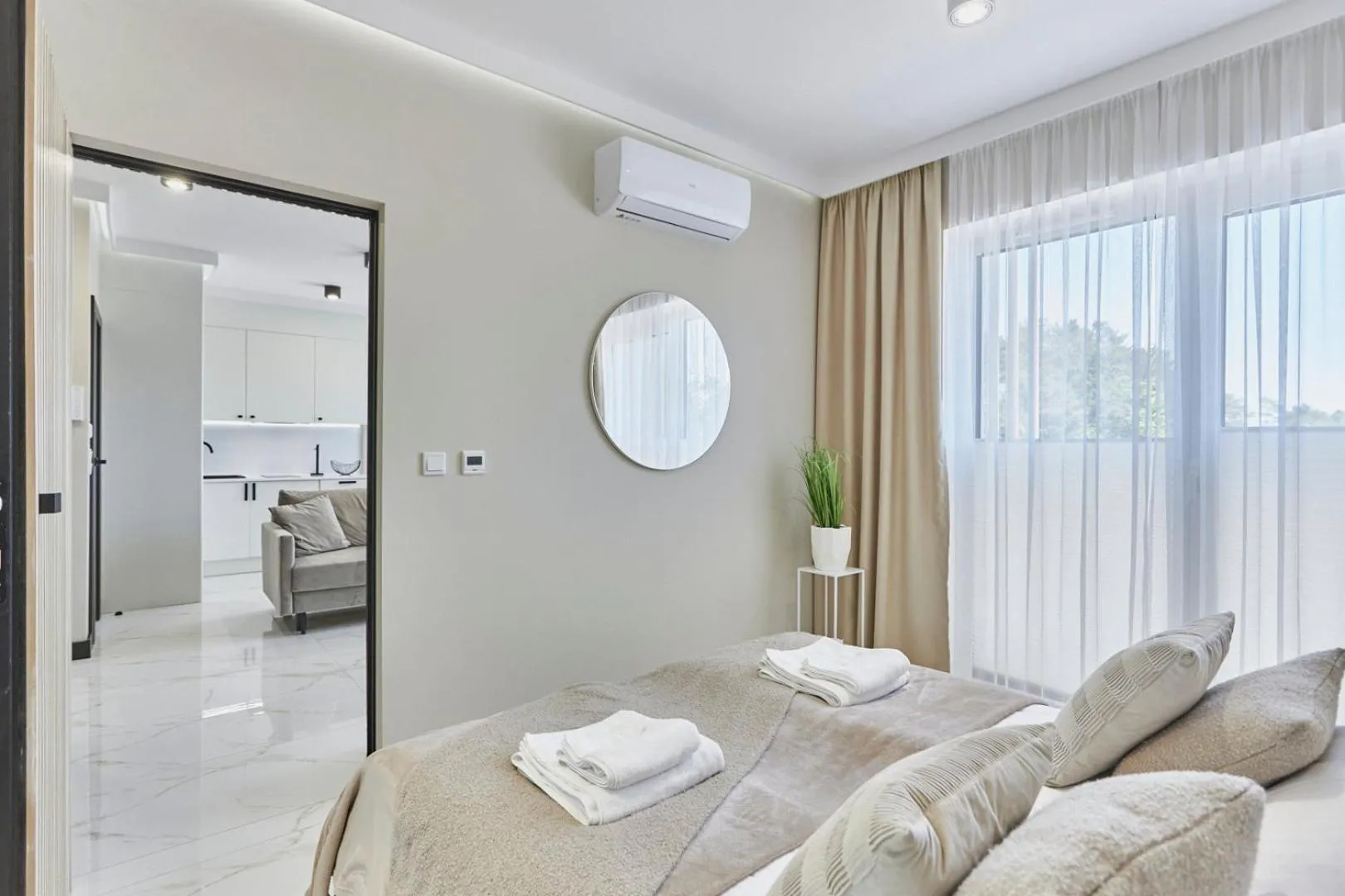 Bed in Timber Apartments by Baltic Home