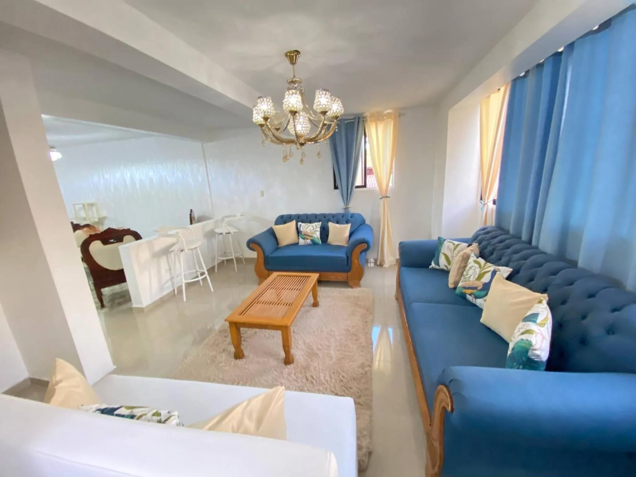 Communal lounge/ TV room, Bed in Dr Adorable Y Comfortable Apt para Su Disfrute