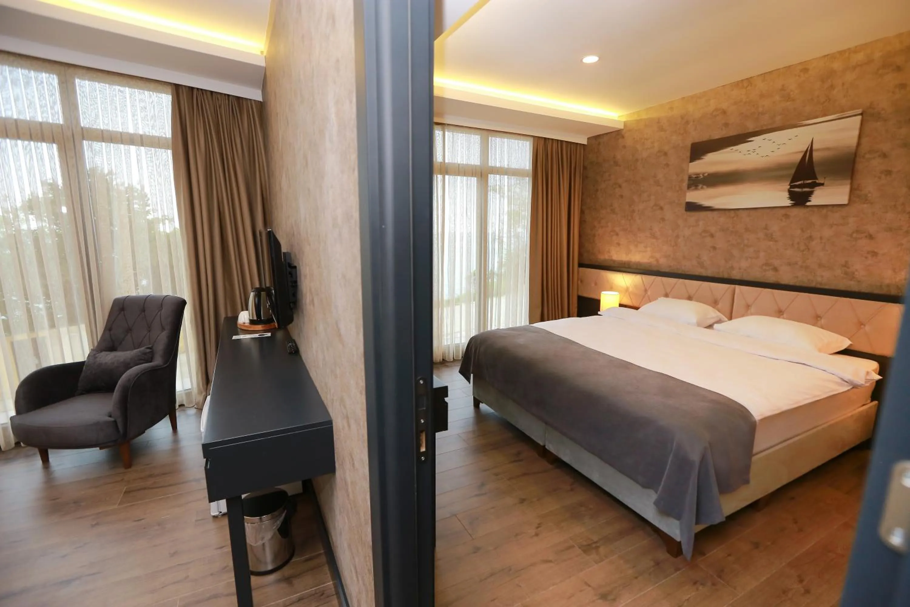 Bed in PENTAHOR HOTEL