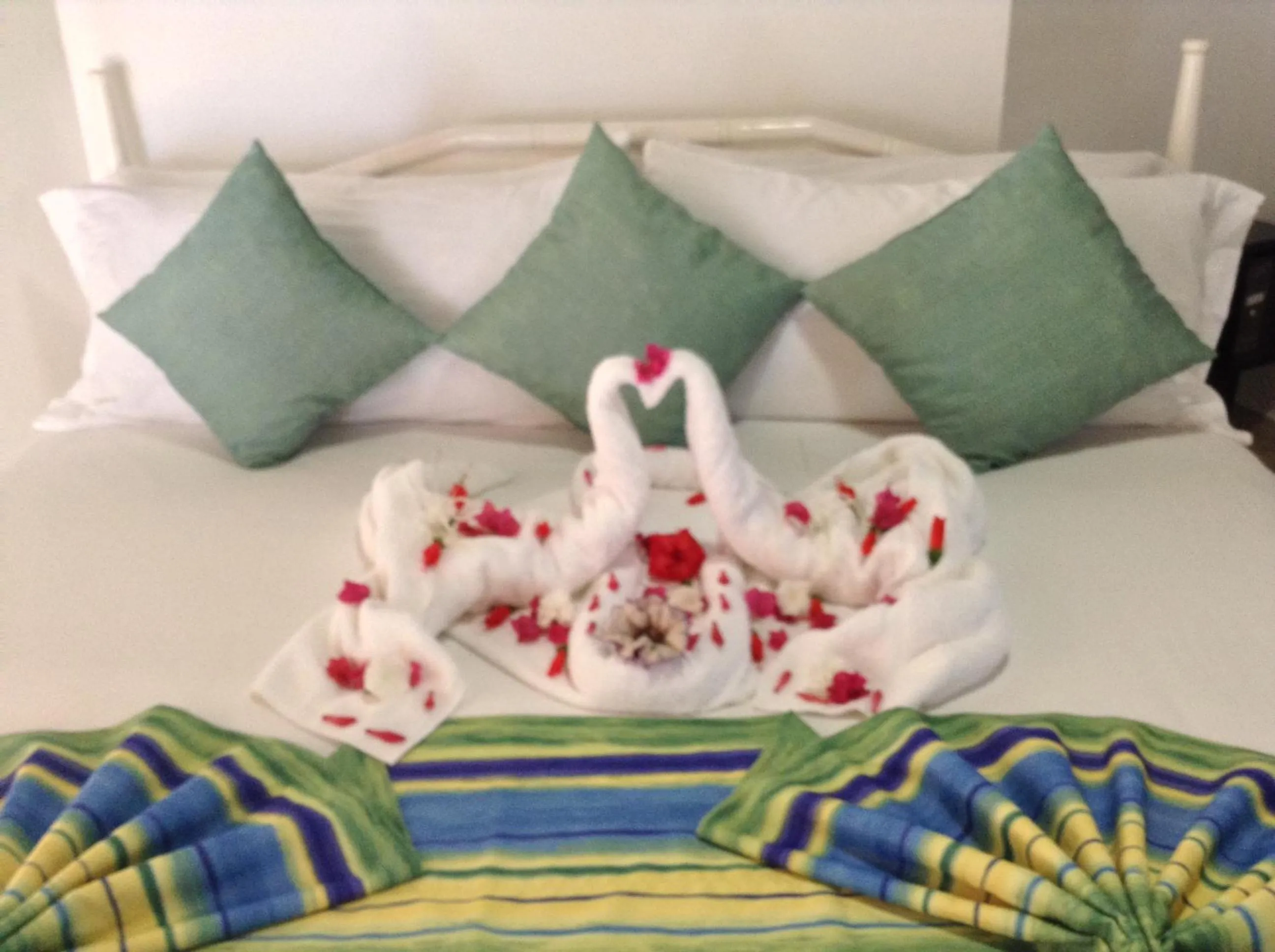 Bed in Negril Treehouse Resort