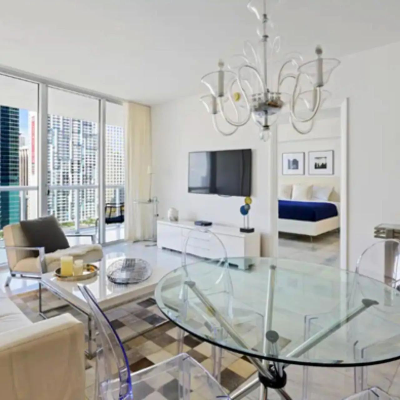 Living room in Vacation Apartment for Couples in Miami