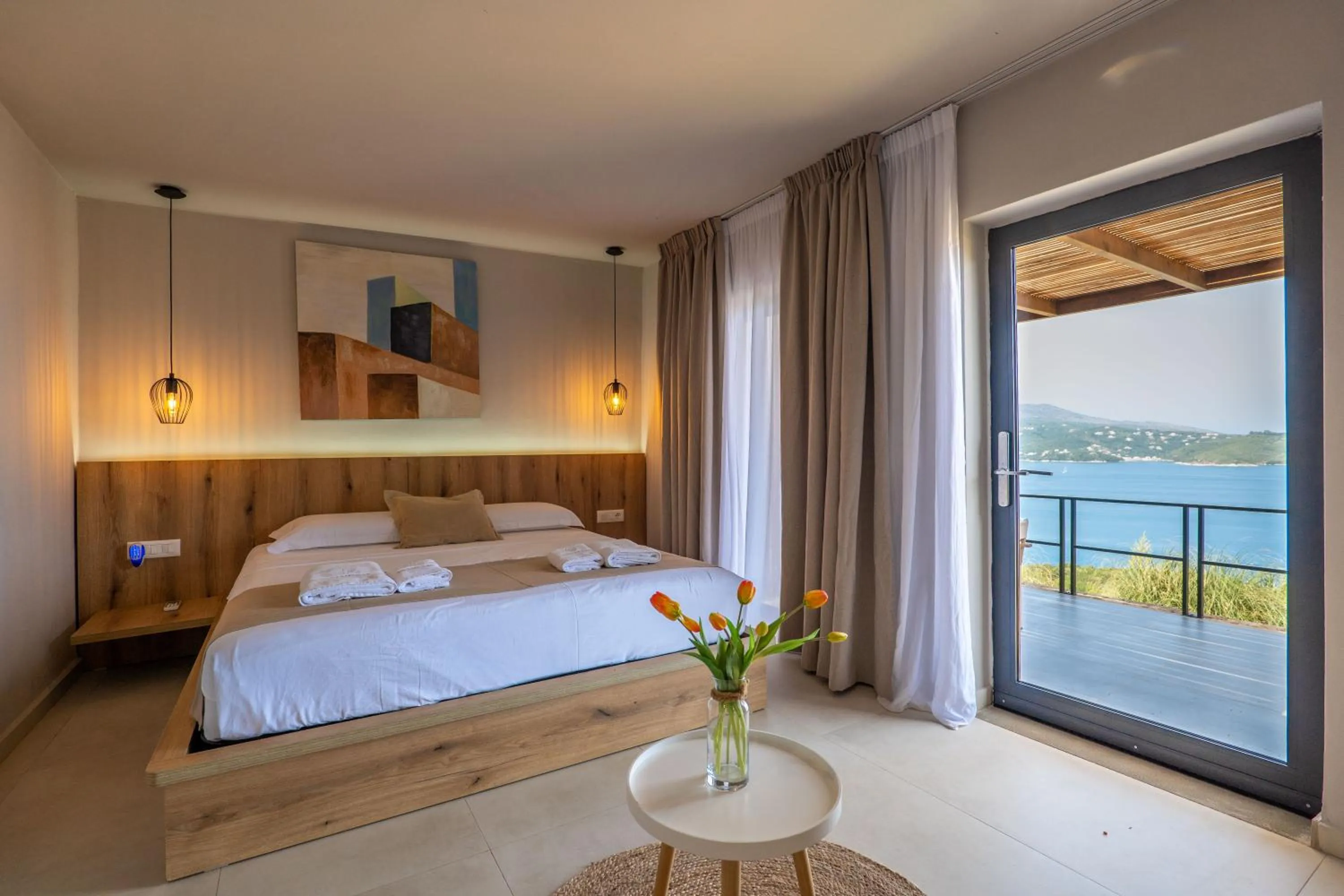 Bed in Arameras Beach Resort