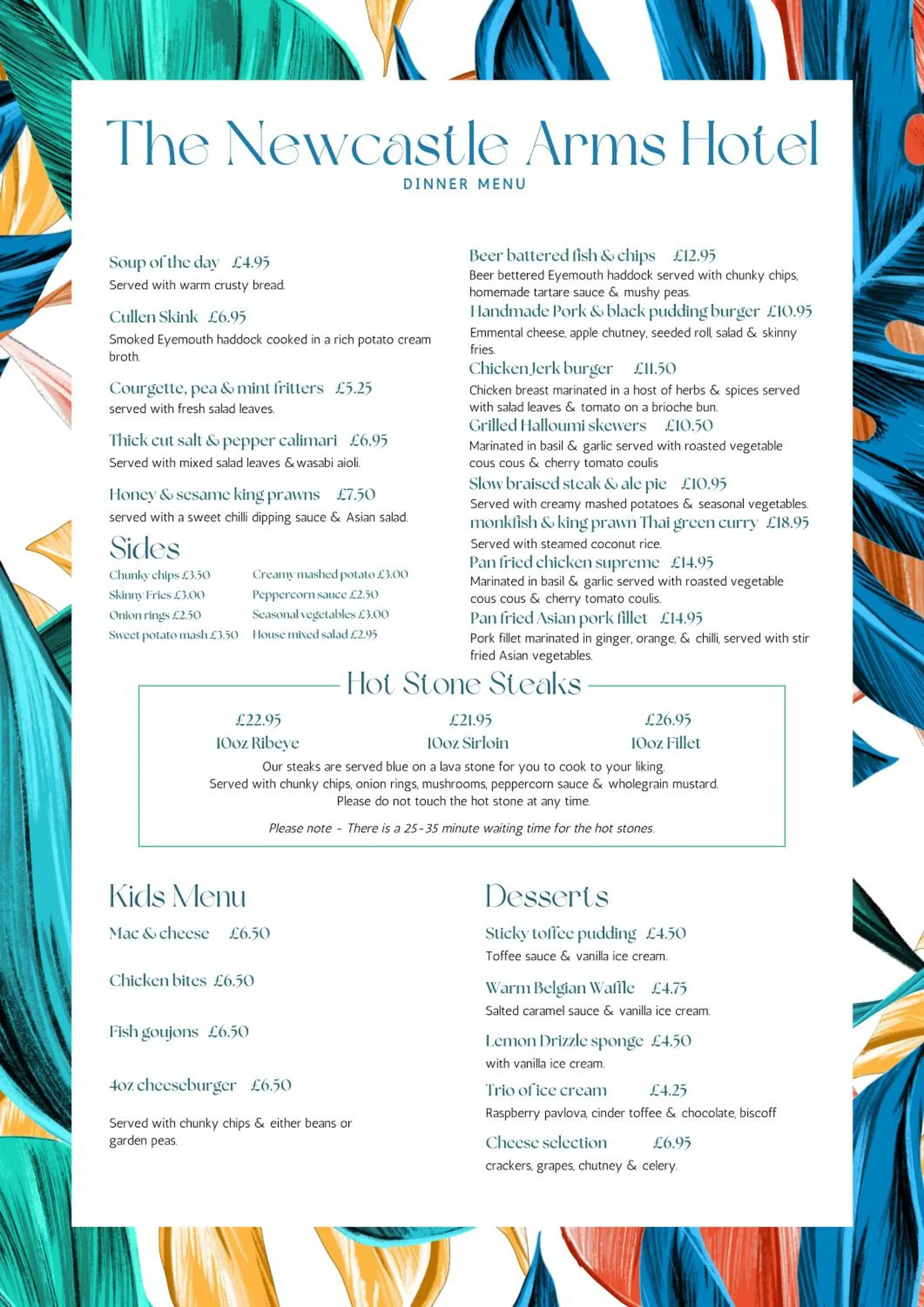 Food in Newcastle Arms Hotel