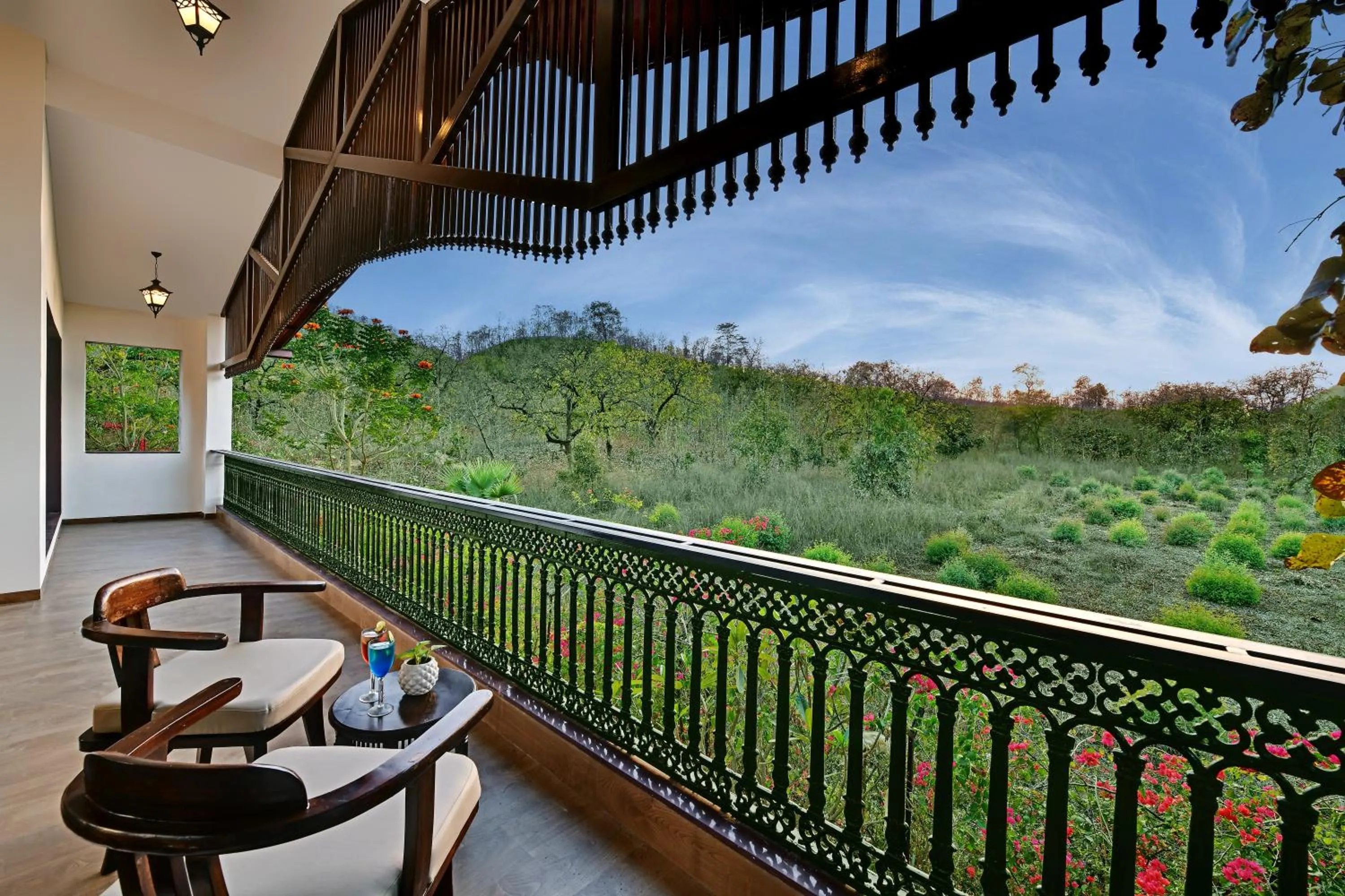 Balcony/Terrace in Bhanu The Fern Forest Resort & Spa, Jambughoda