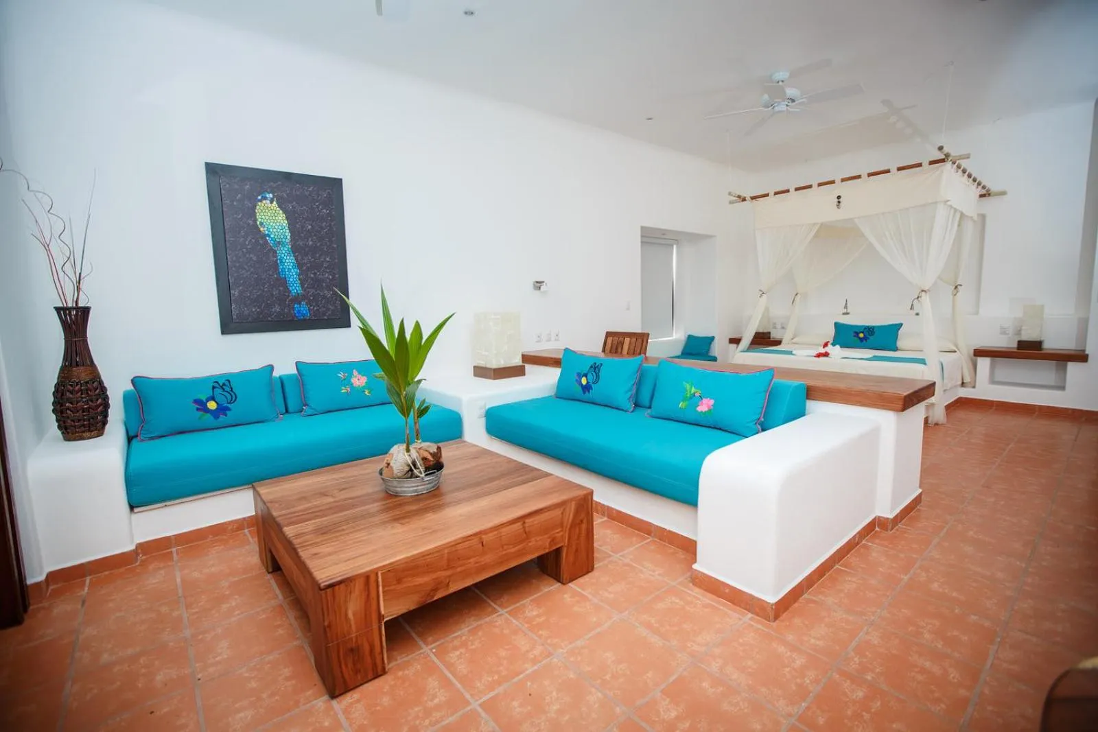 Living room in Hotel Rancho Encantado