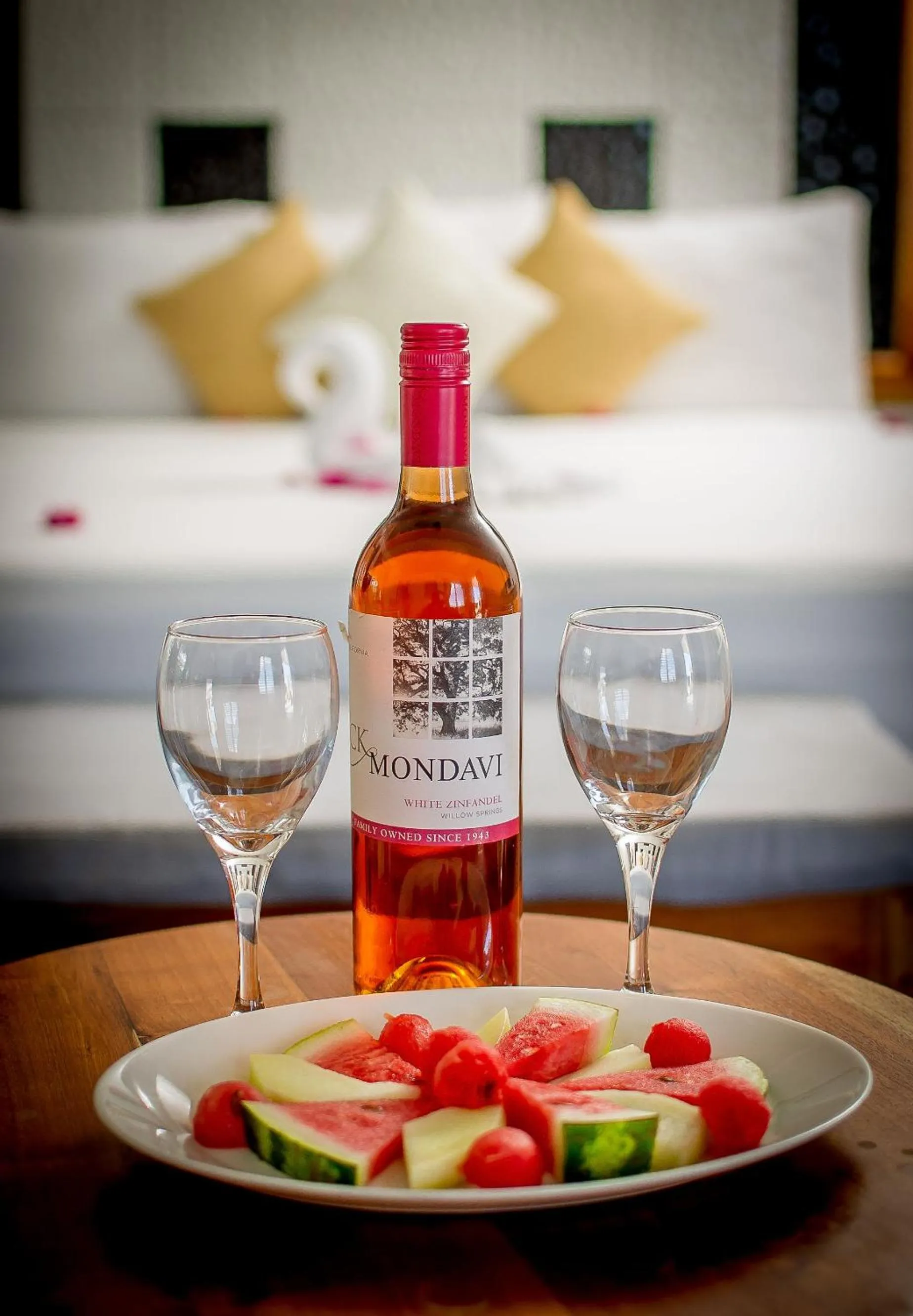 Bed in Beyond Sunset Resort & Villas