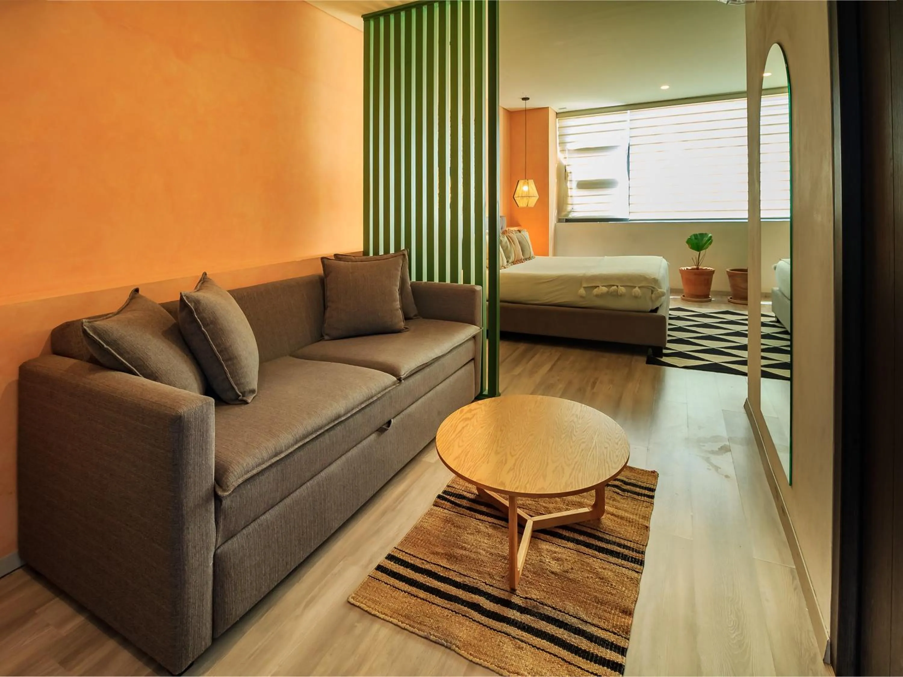 Living room in Tribu Sonata with pool