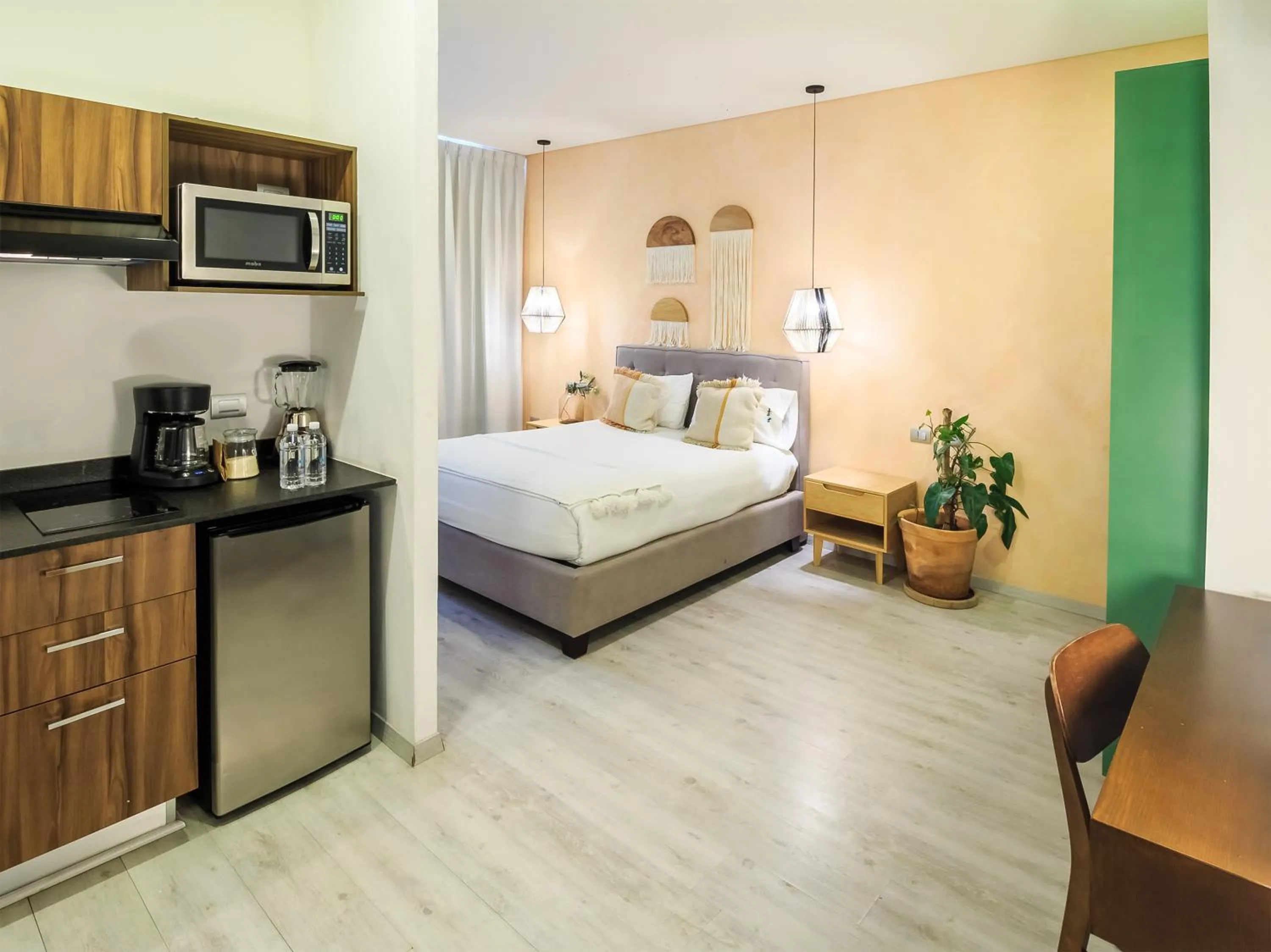 Bed in Tribu Sonata with pool