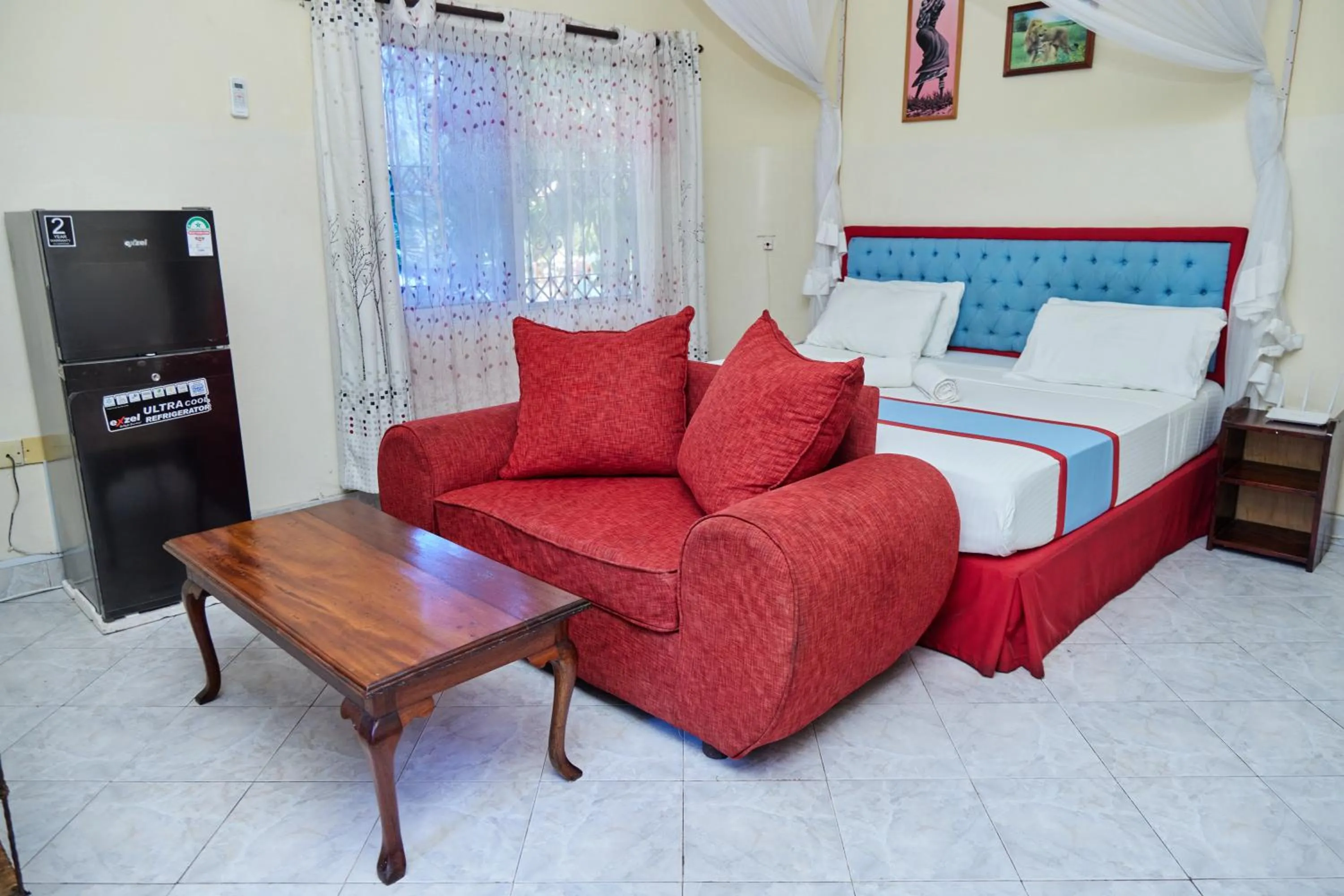 Bed in Jacyjoka Apartments Nyali