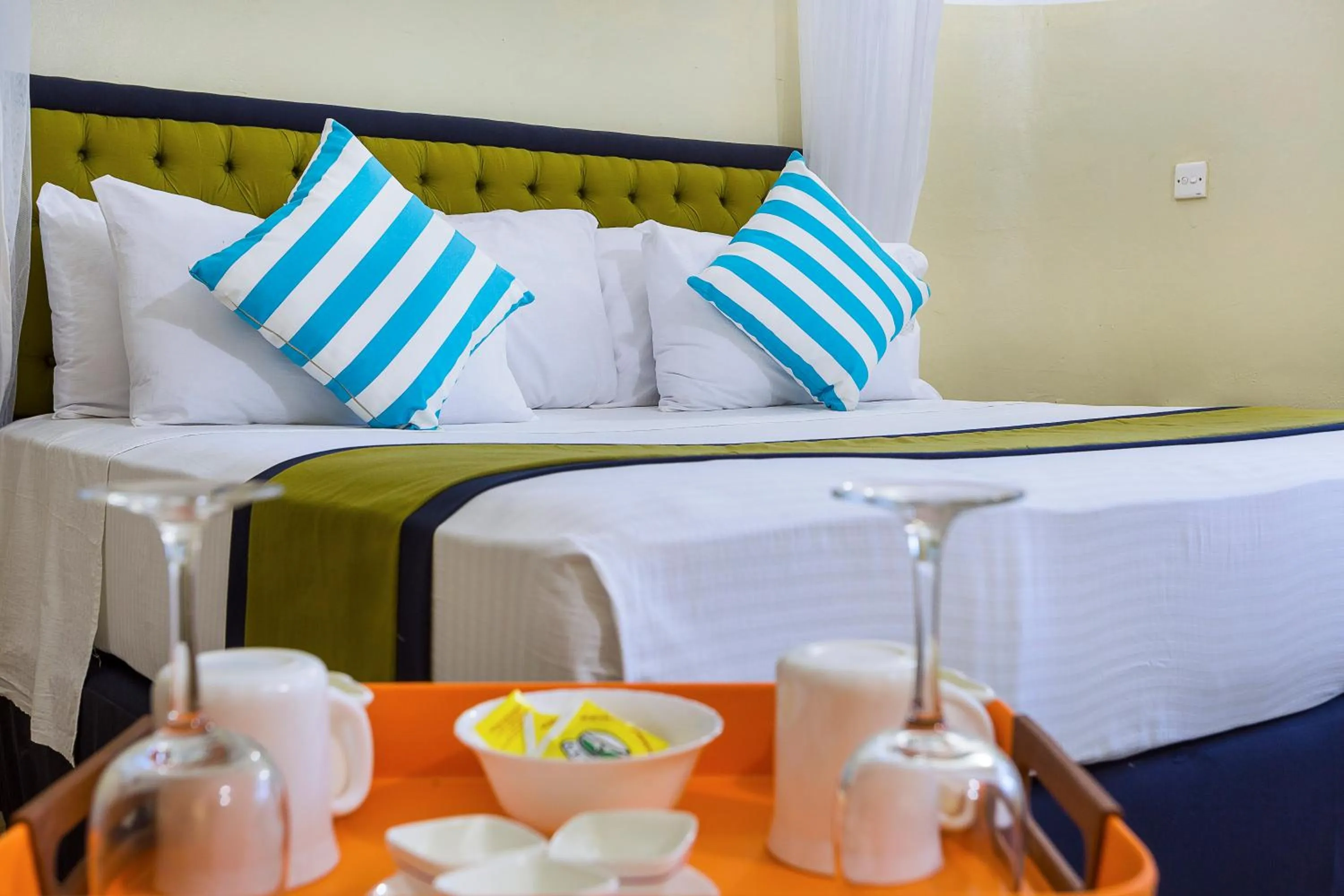 Bed in Jacyjoka Apartments Nyali