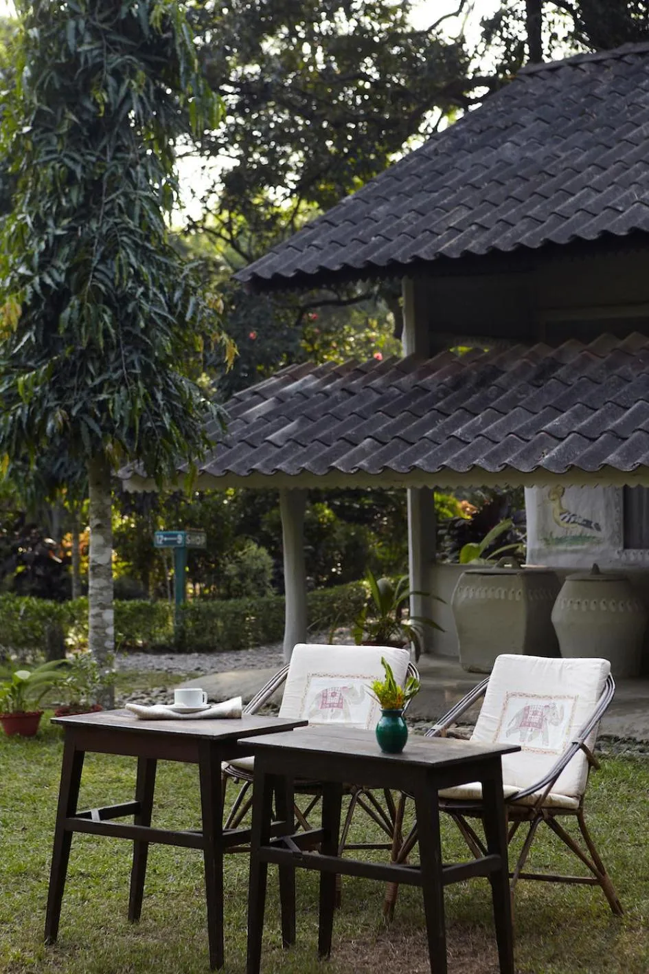 On site in Tiger Tops Tharu Lodge