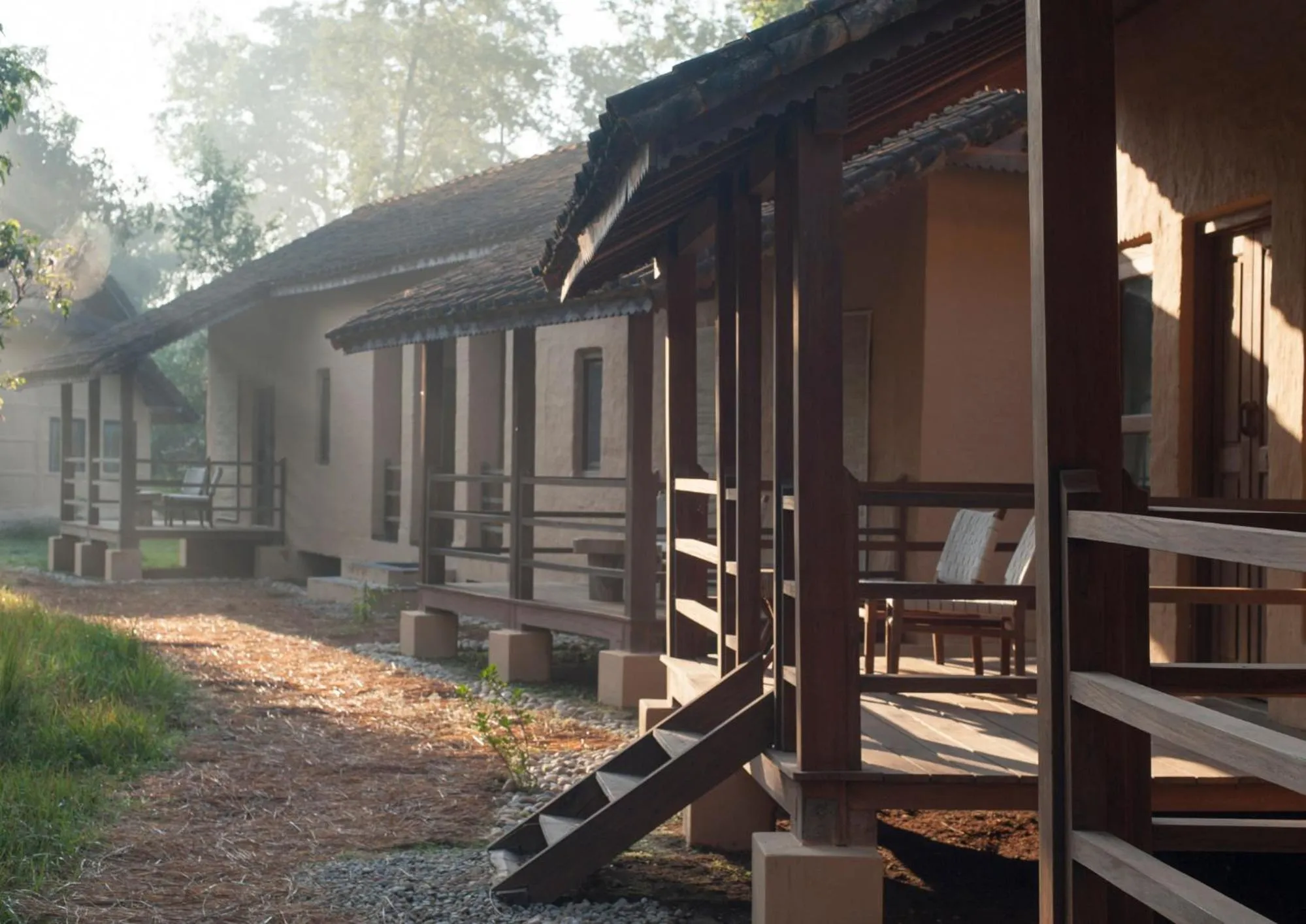 Patio in Tiger Tops Karnali Lodge