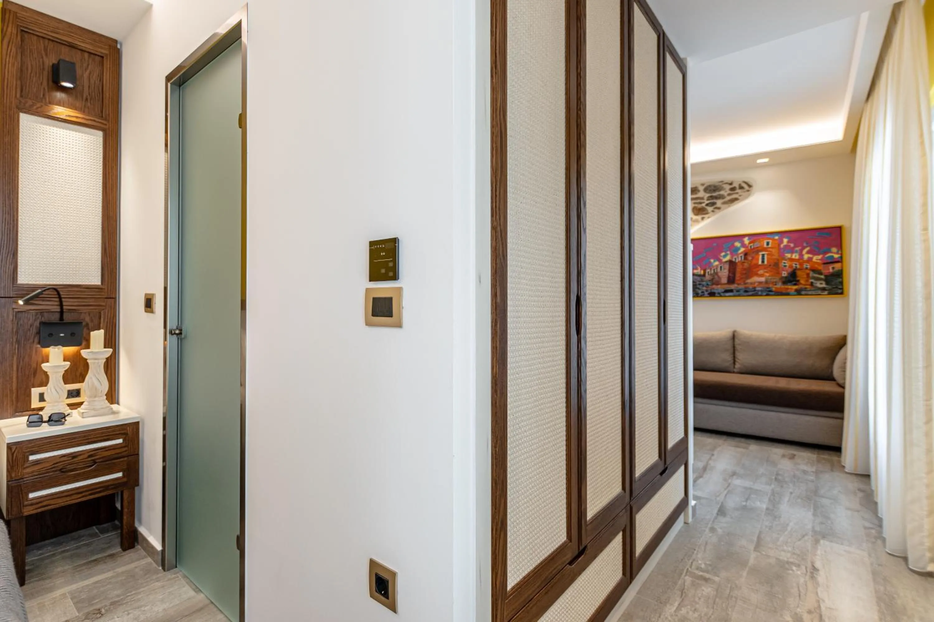 Bed in Mariet Naxos Elegant Suites