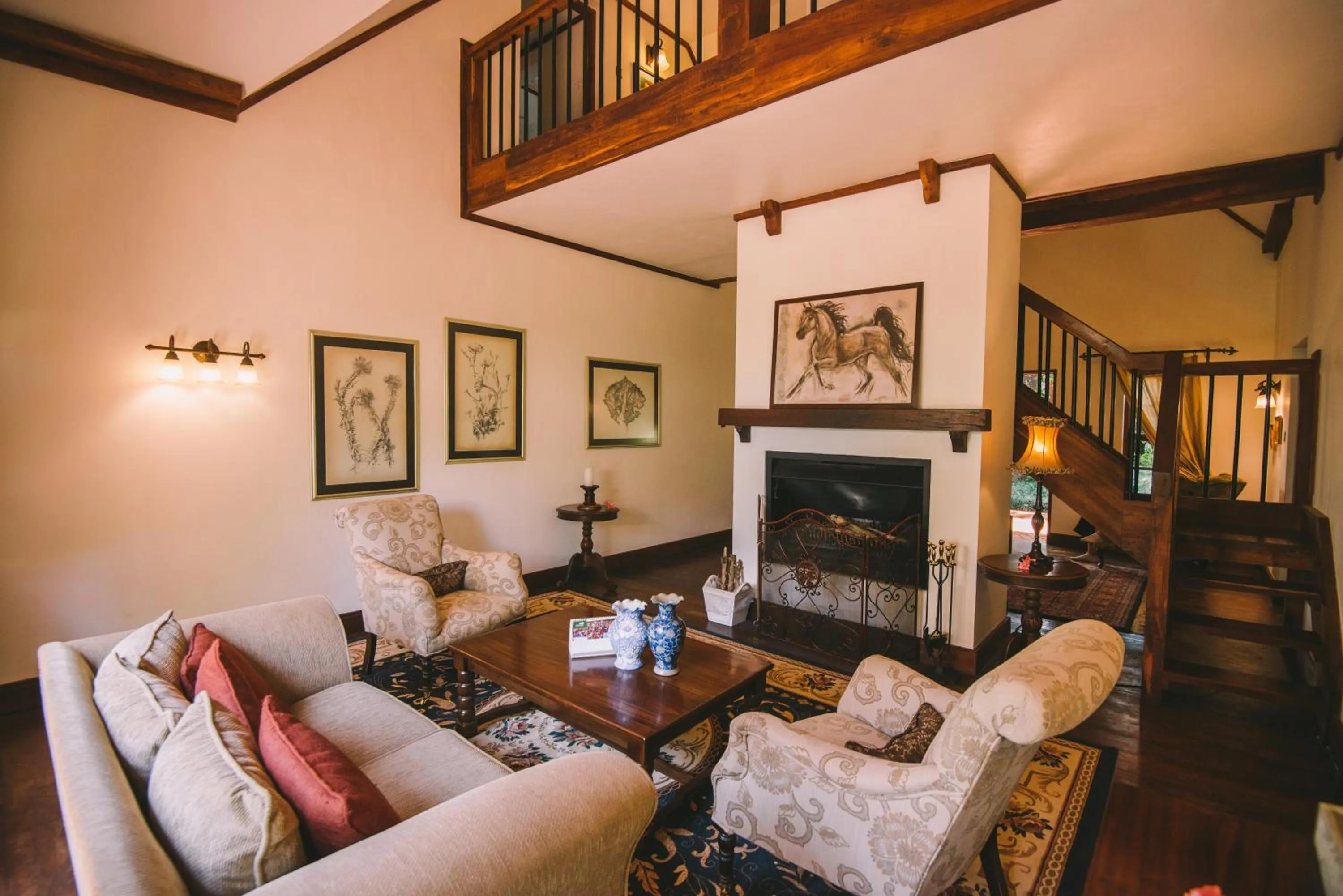 Communal lounge/ TV room in The Manor at Ngorongoro