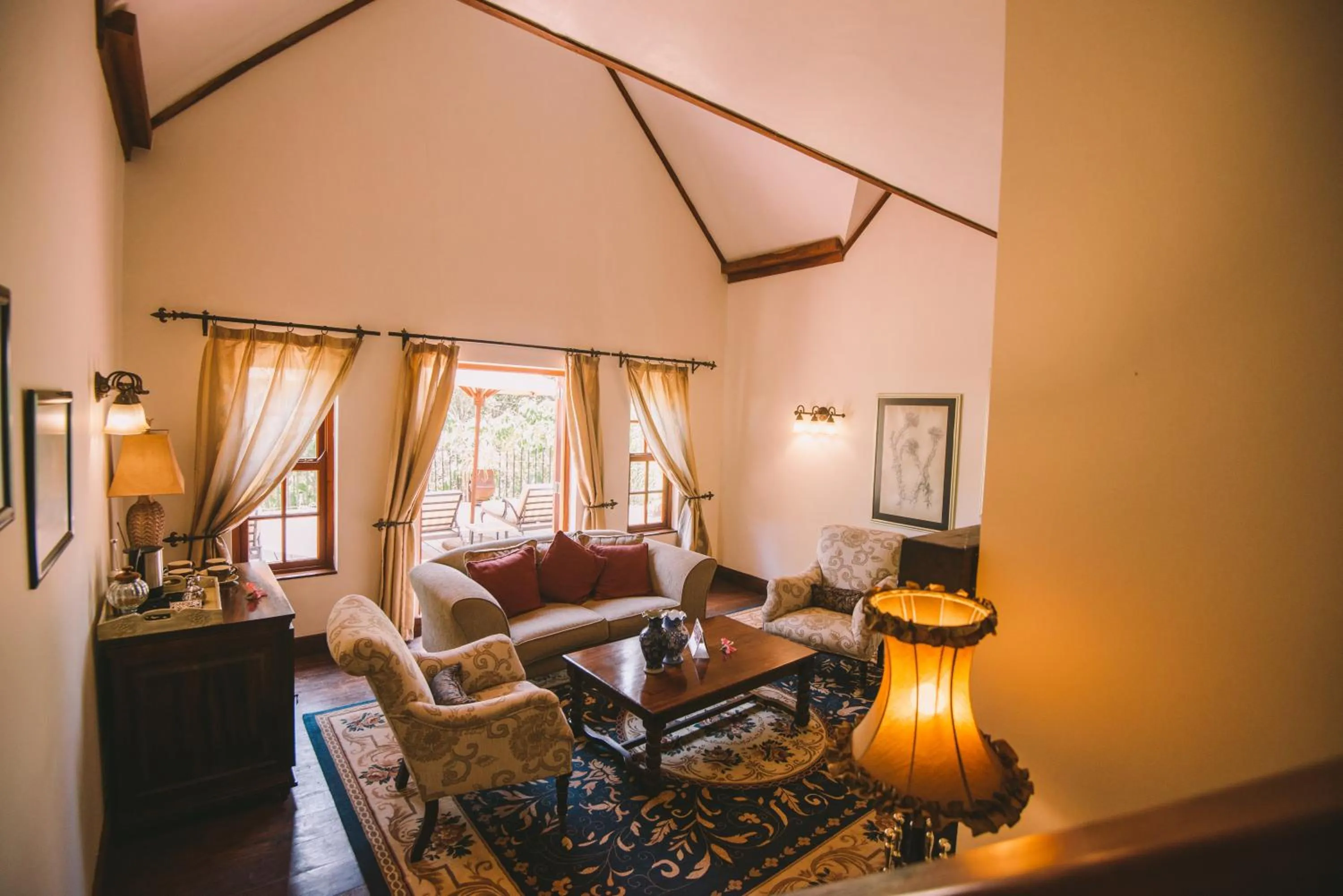 Living room in The Manor at Ngorongoro