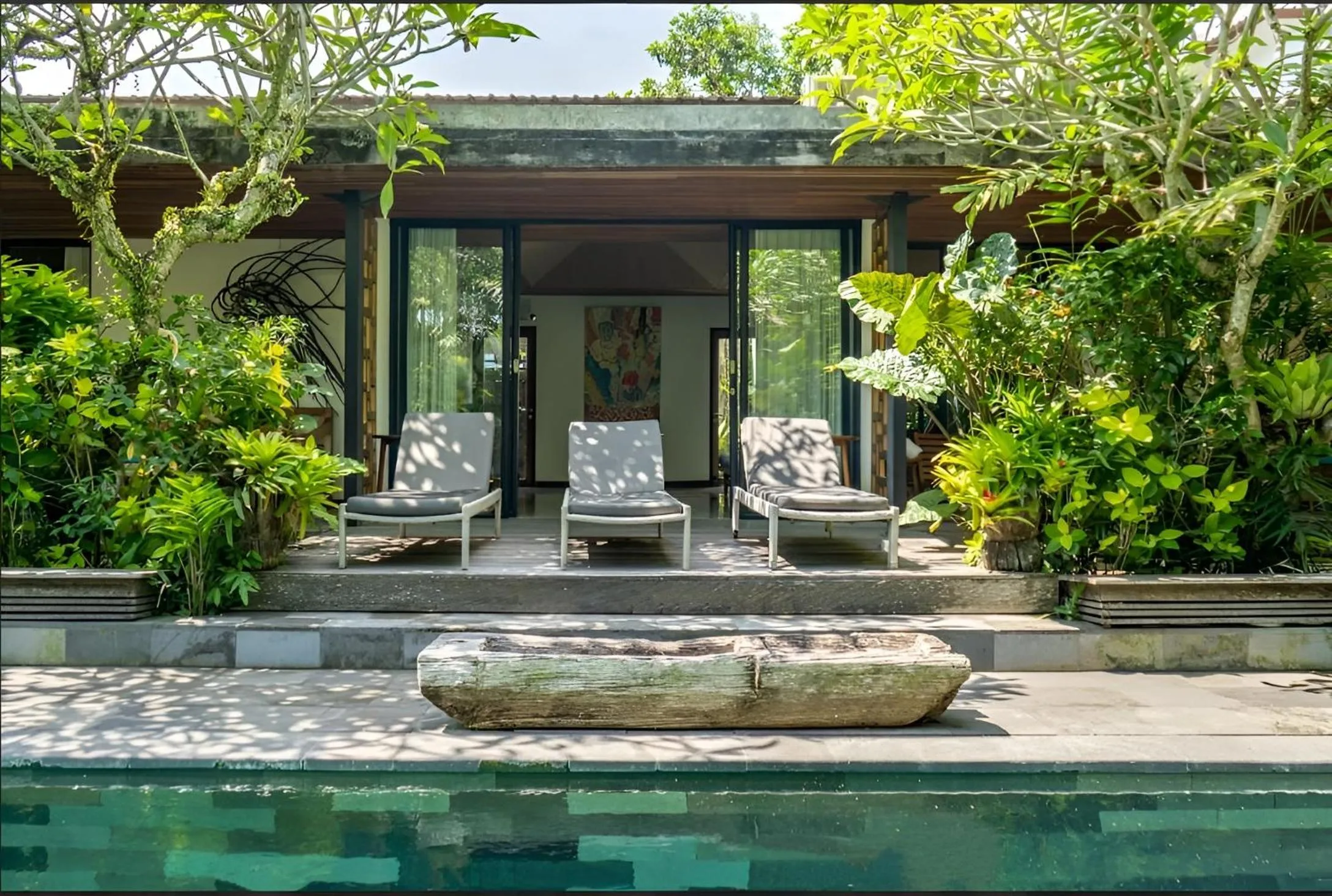 Pool view in Surya Kembar Villas