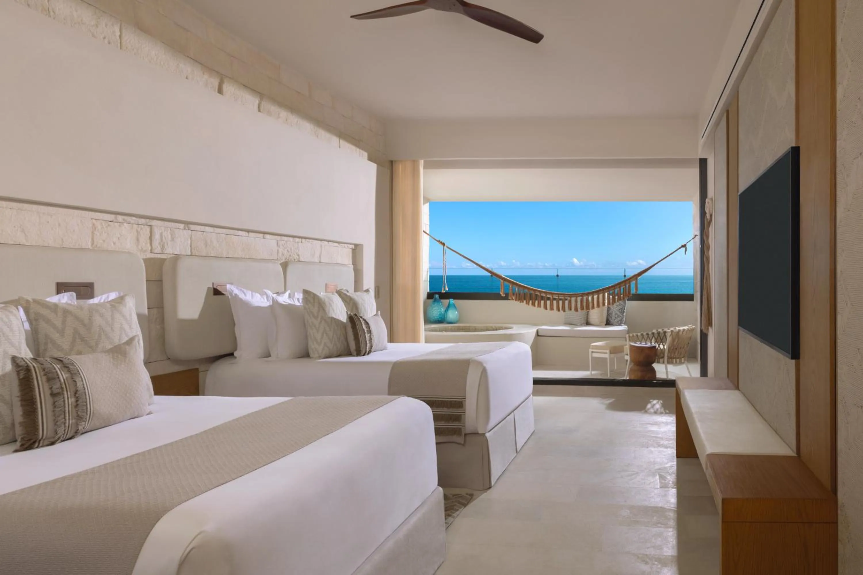 Bedroom, Bed in Impression Isla Mujeres by Secrets - Adults Only - All Inclusive
