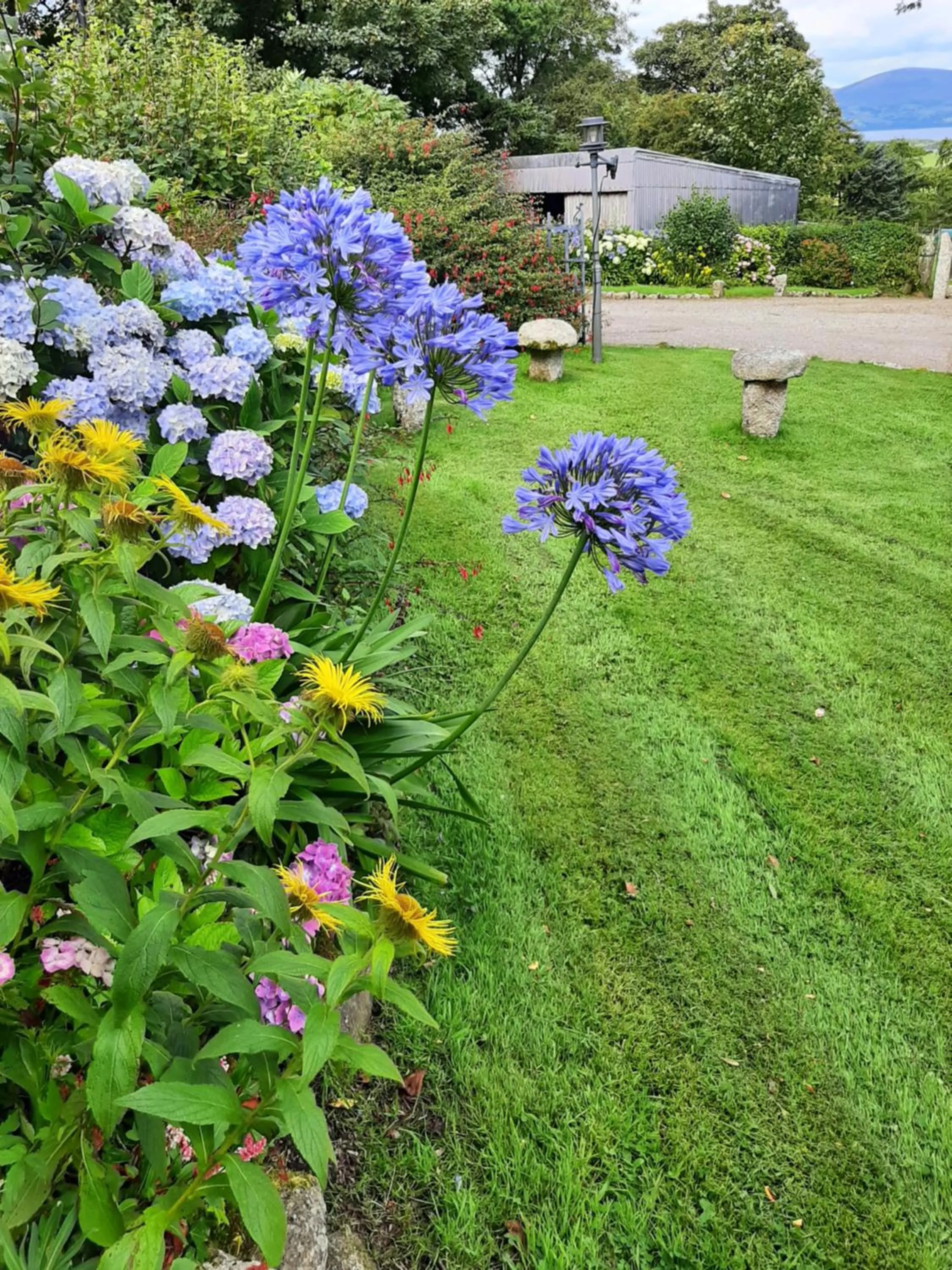 Garden view in Abhainn Ri Farmhouse