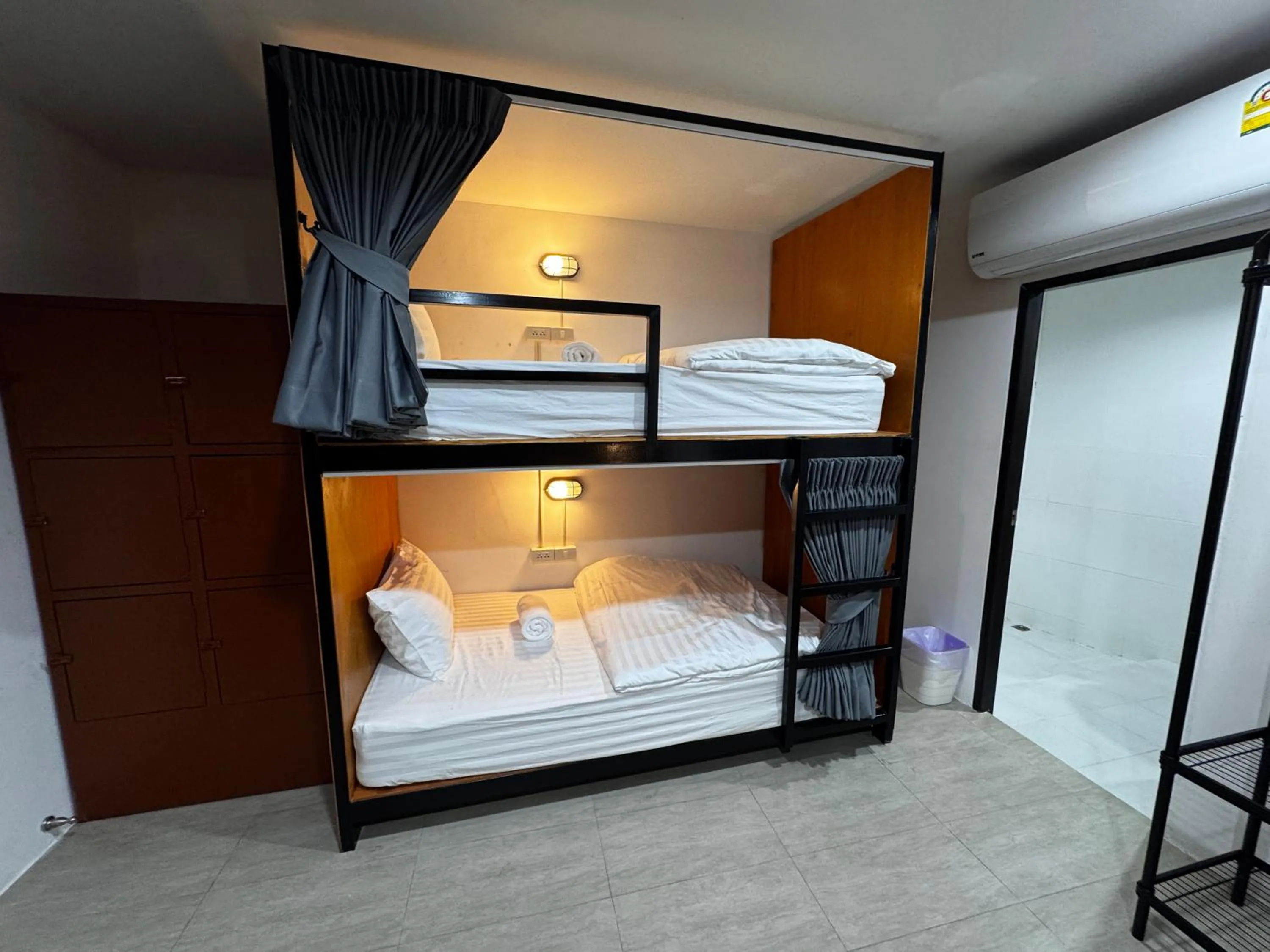 Bathroom, Bed in Phuket Muay Thai Hotel Rawai Beach