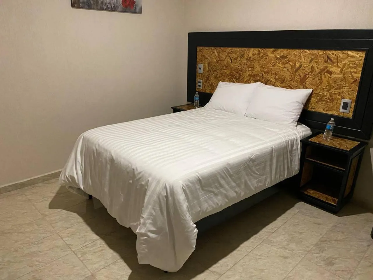 Bed in Hotel Central Pirámides