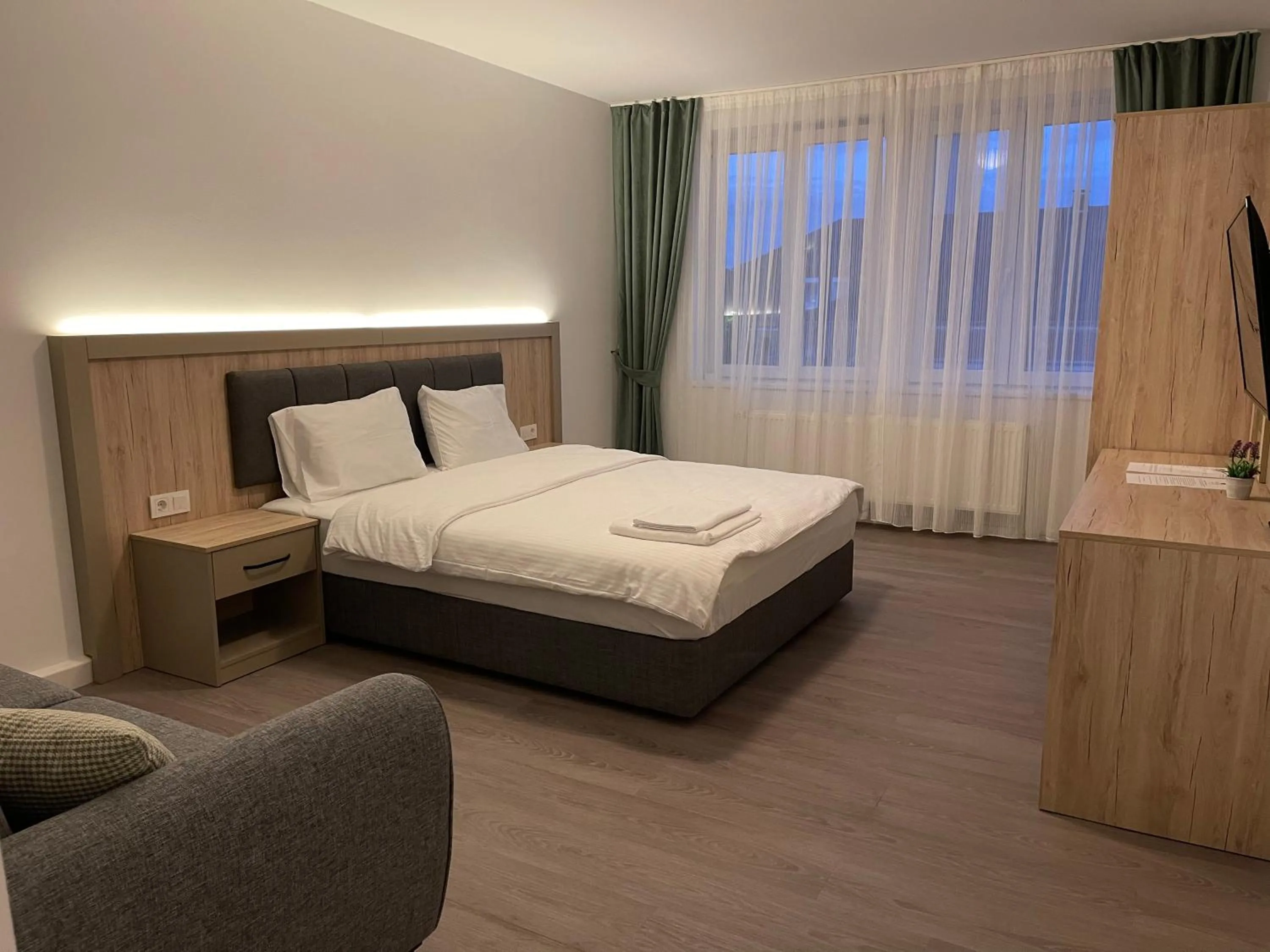 Bed in Weseler Wirtshaus Appartements