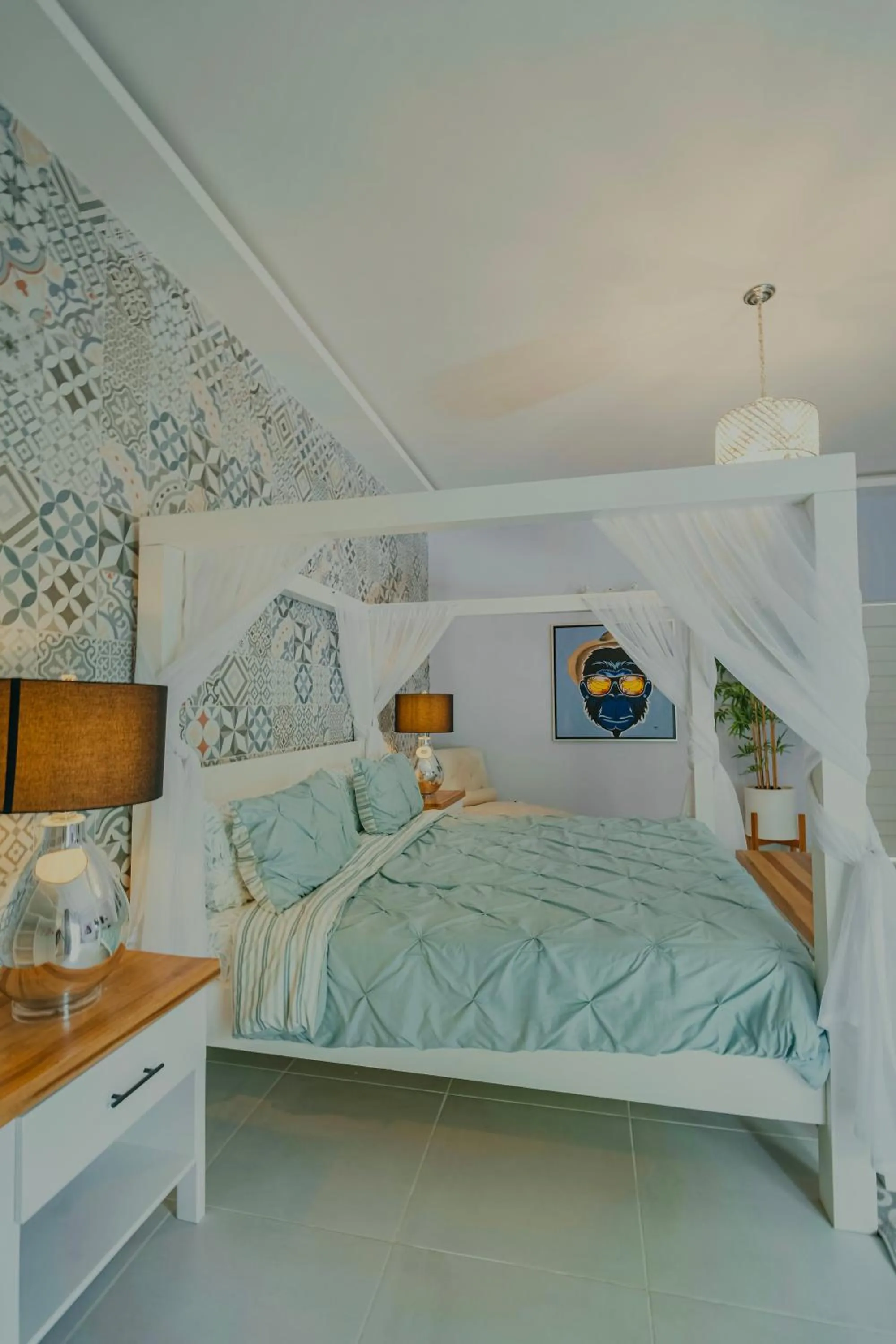 Bed in Hotel Mono Azul