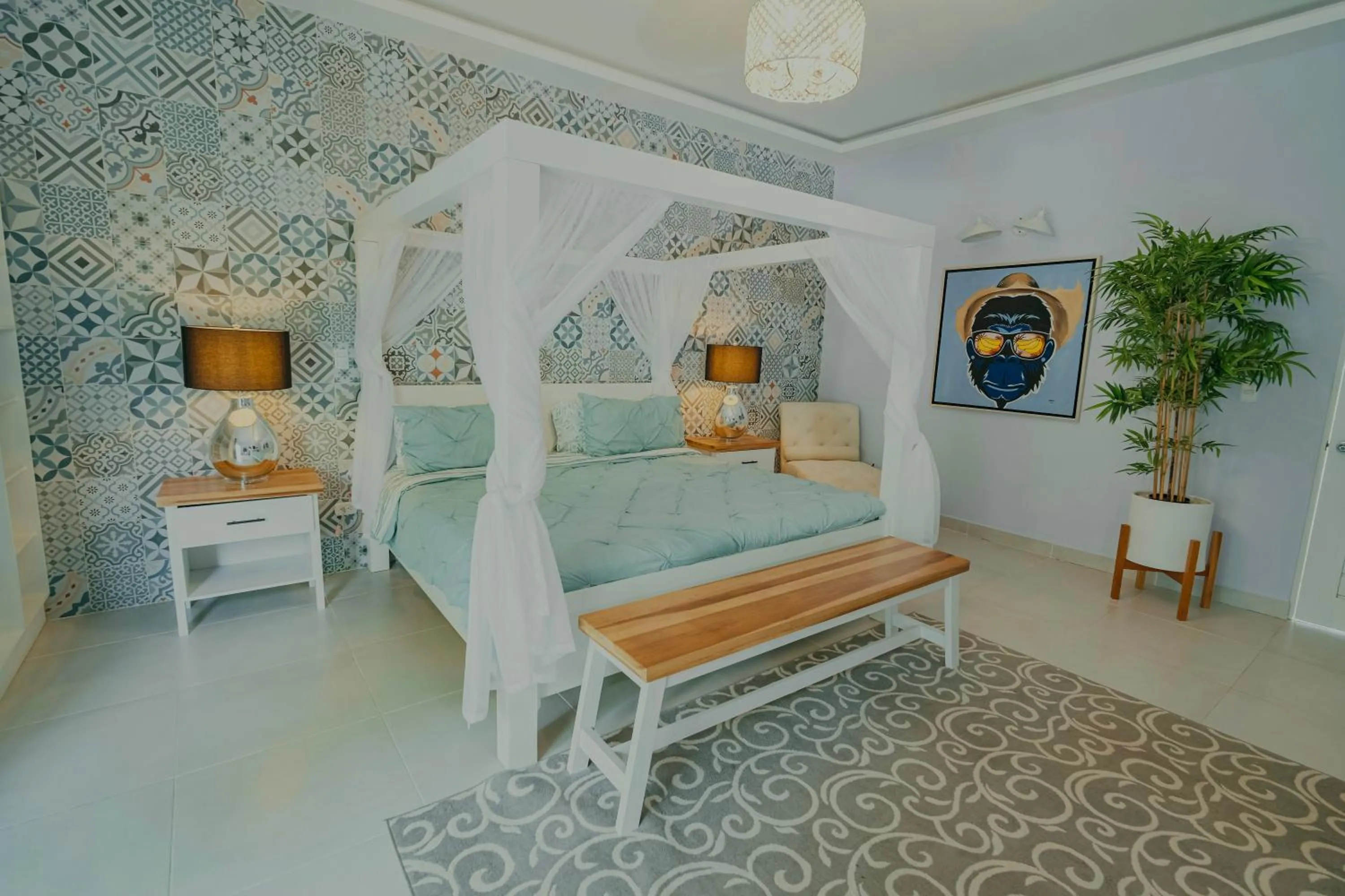 Bed in Hotel Mono Azul