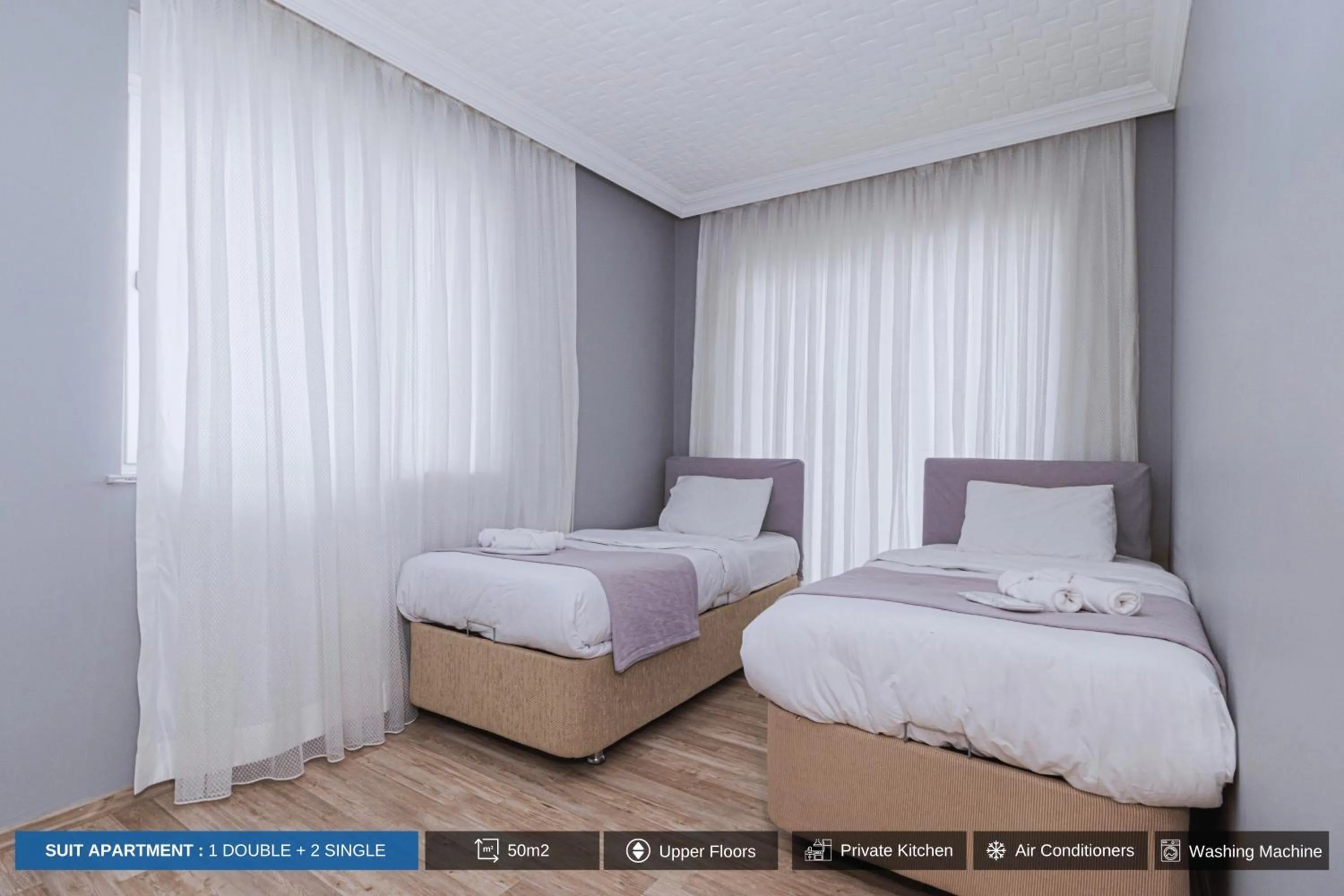 Bed in Antalya Residence Hotel