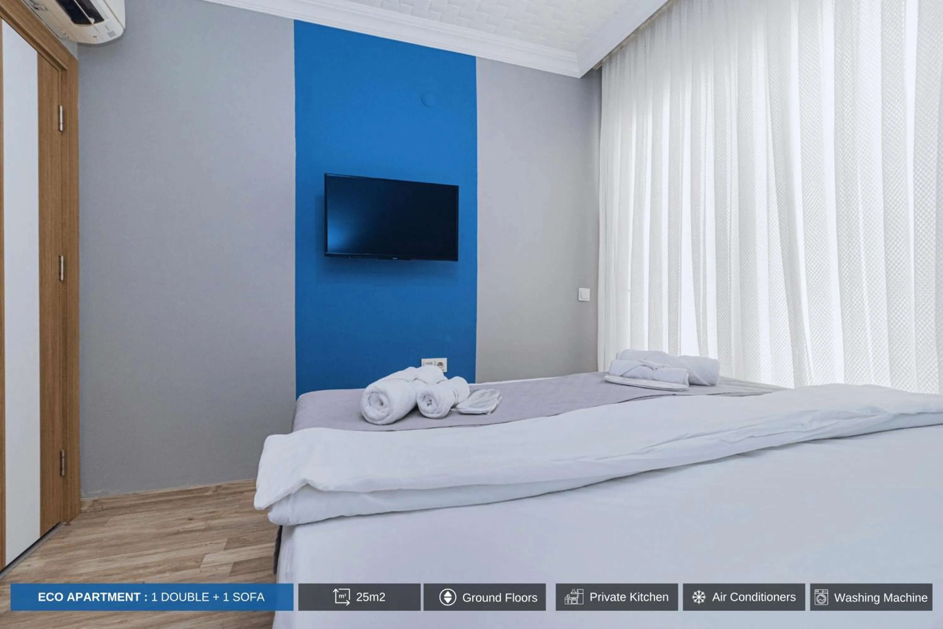 Bed in Antalya Residence Hotel