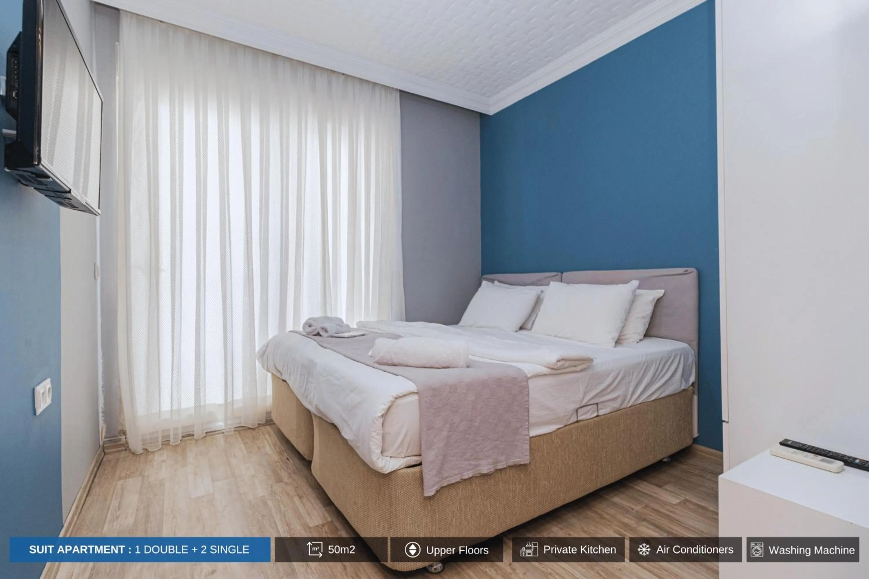 Bed in Antalya Residence Hotel