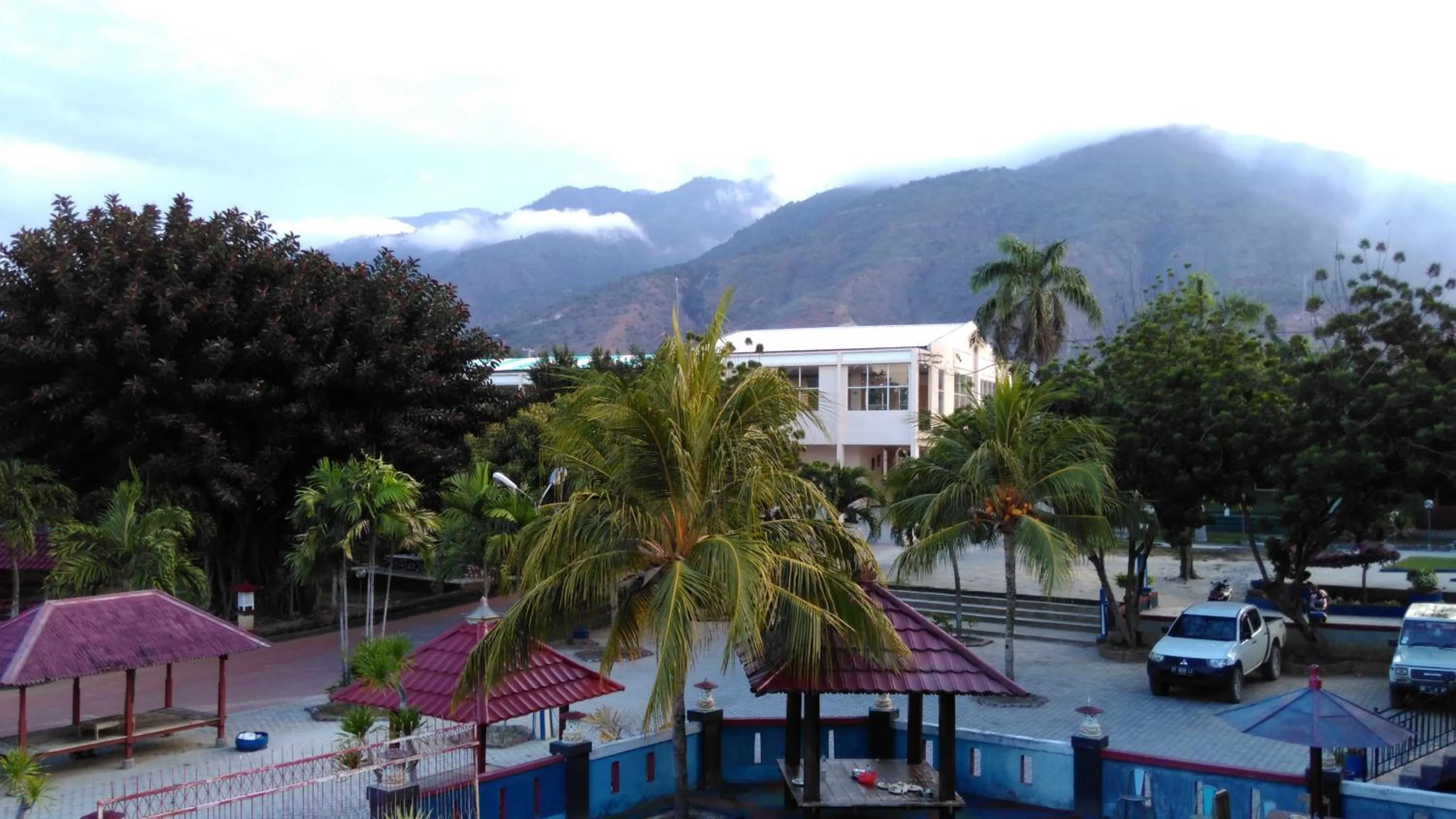 Garden view in Amazing Beach Resort Palu