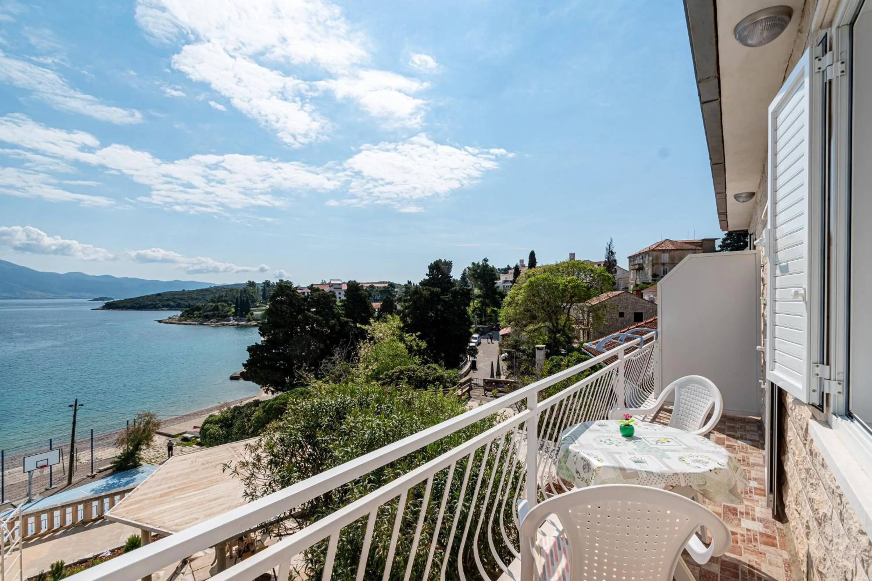 Balcony/Terrace in Apartments Siri, 1 min walk to the beach
