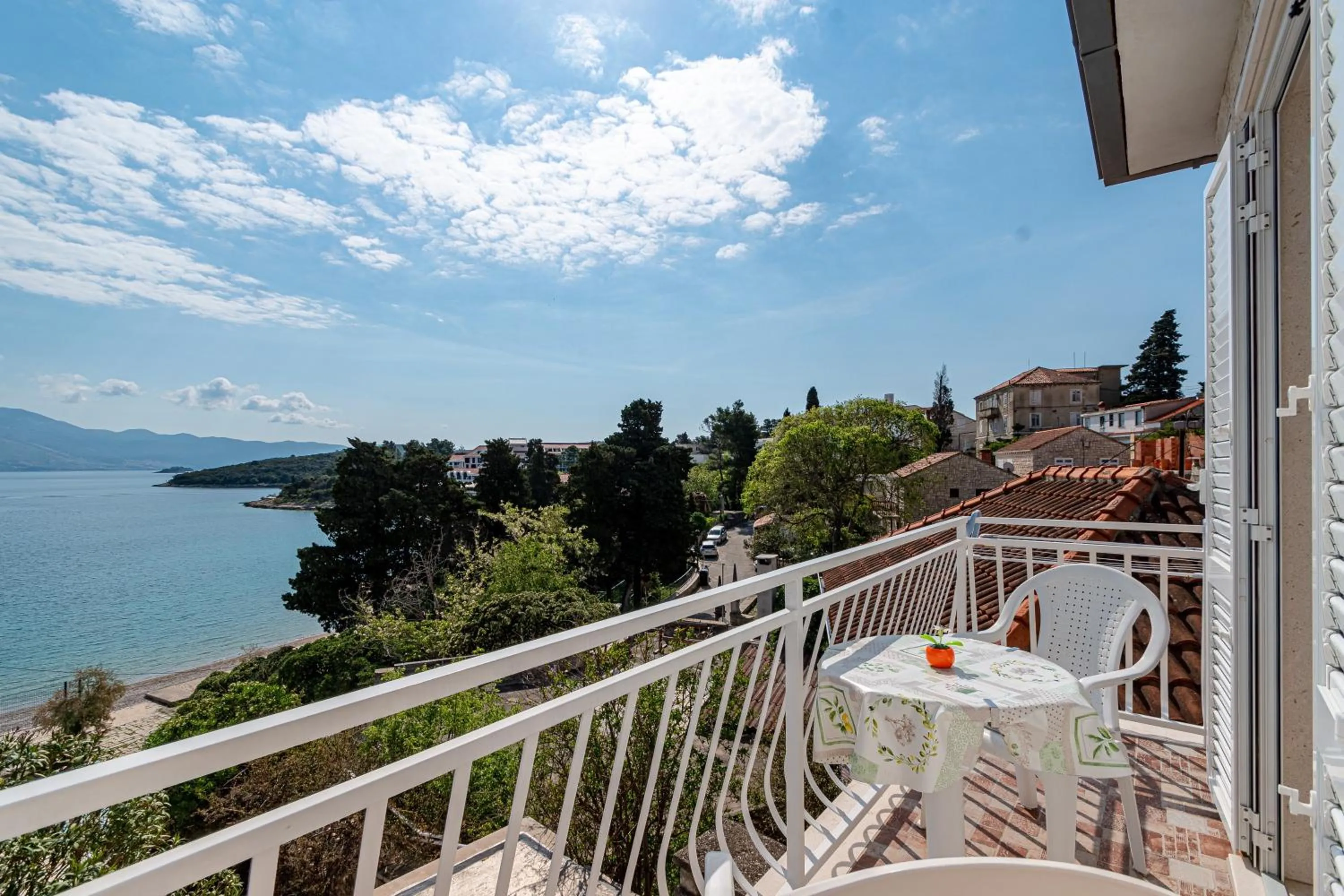 Balcony/Terrace in Apartments Siri, 1 min walk to the beach
