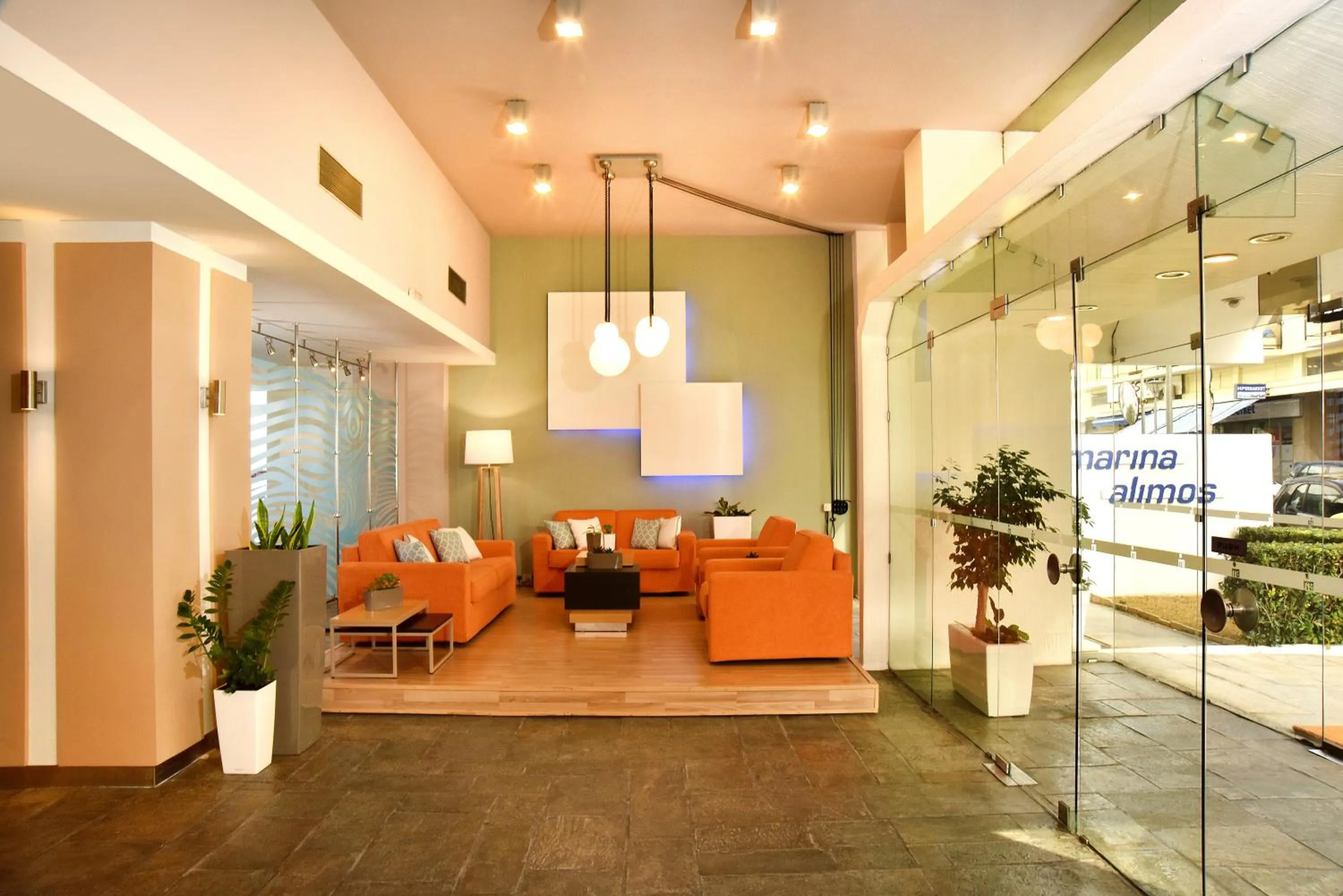 Lobby or reception in Marina Alimos Hotel Apartments