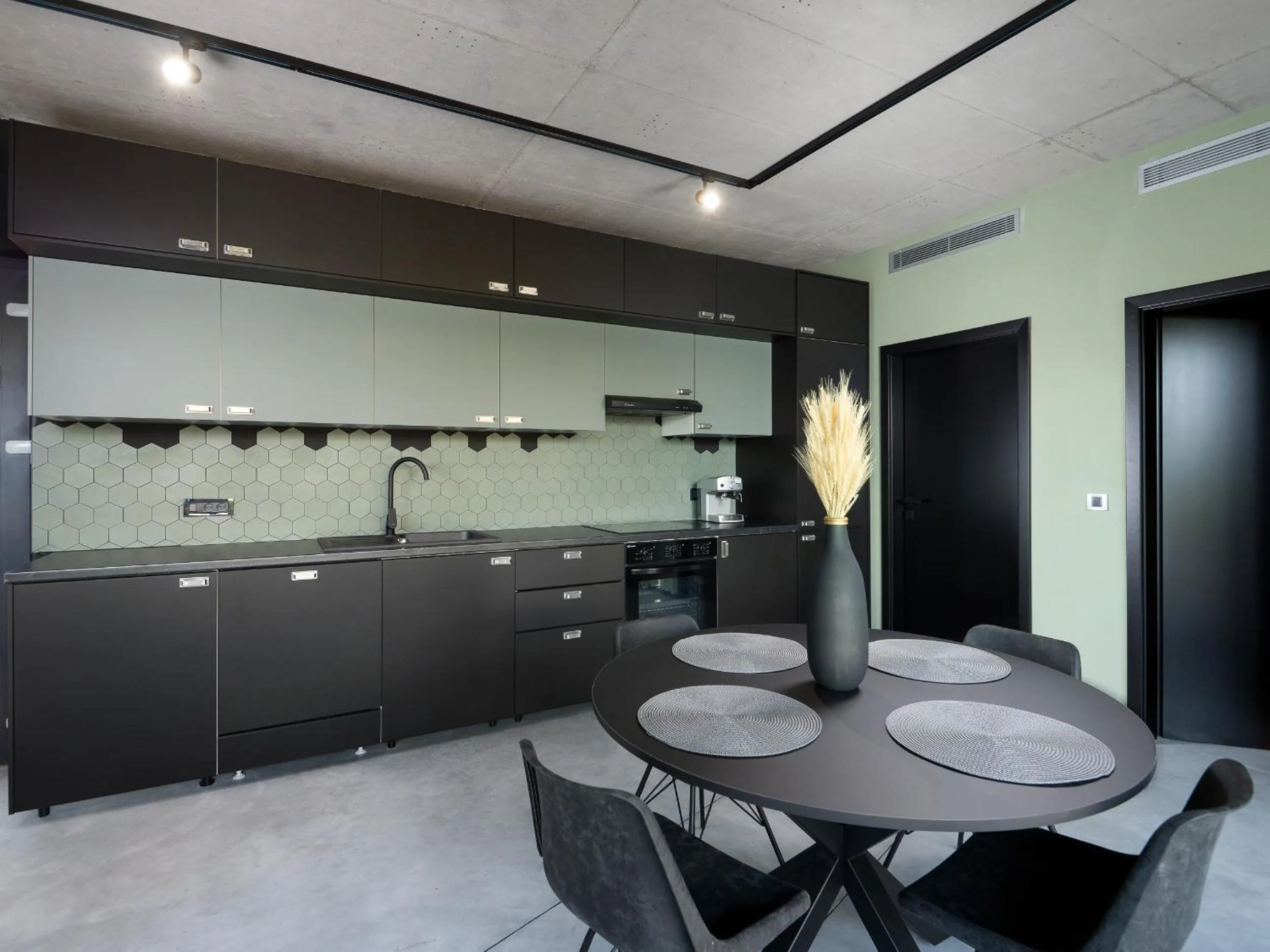 Kitchen or kitchenette in House Kova- homage to coalmining