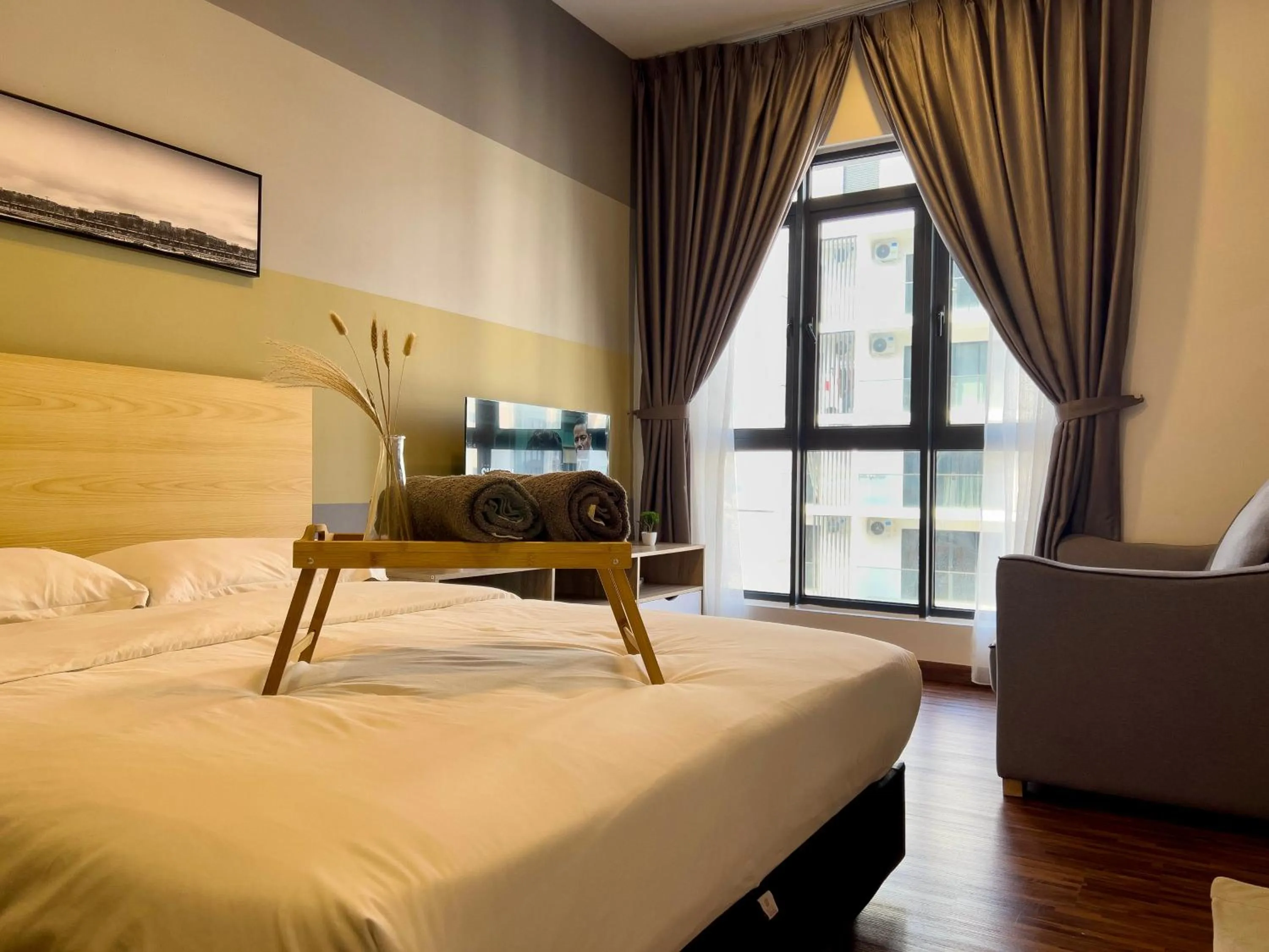 Bed in Hush Inn at K Avenue Kota Kinabalu