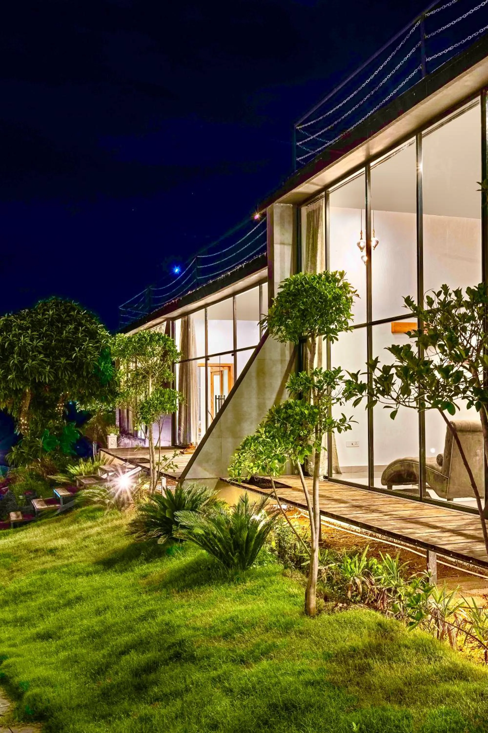 Property building in SaffronStays Glasshouse Celeste, Ranikhet - luxurious glass villa with breathtaking views