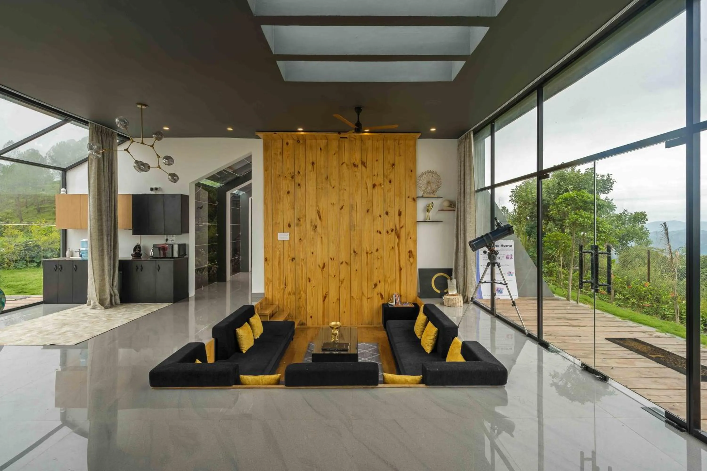 View (from property/room) in SaffronStays Glasshouse Celeste, Ranikhet - luxurious glass villa with breathtaking views