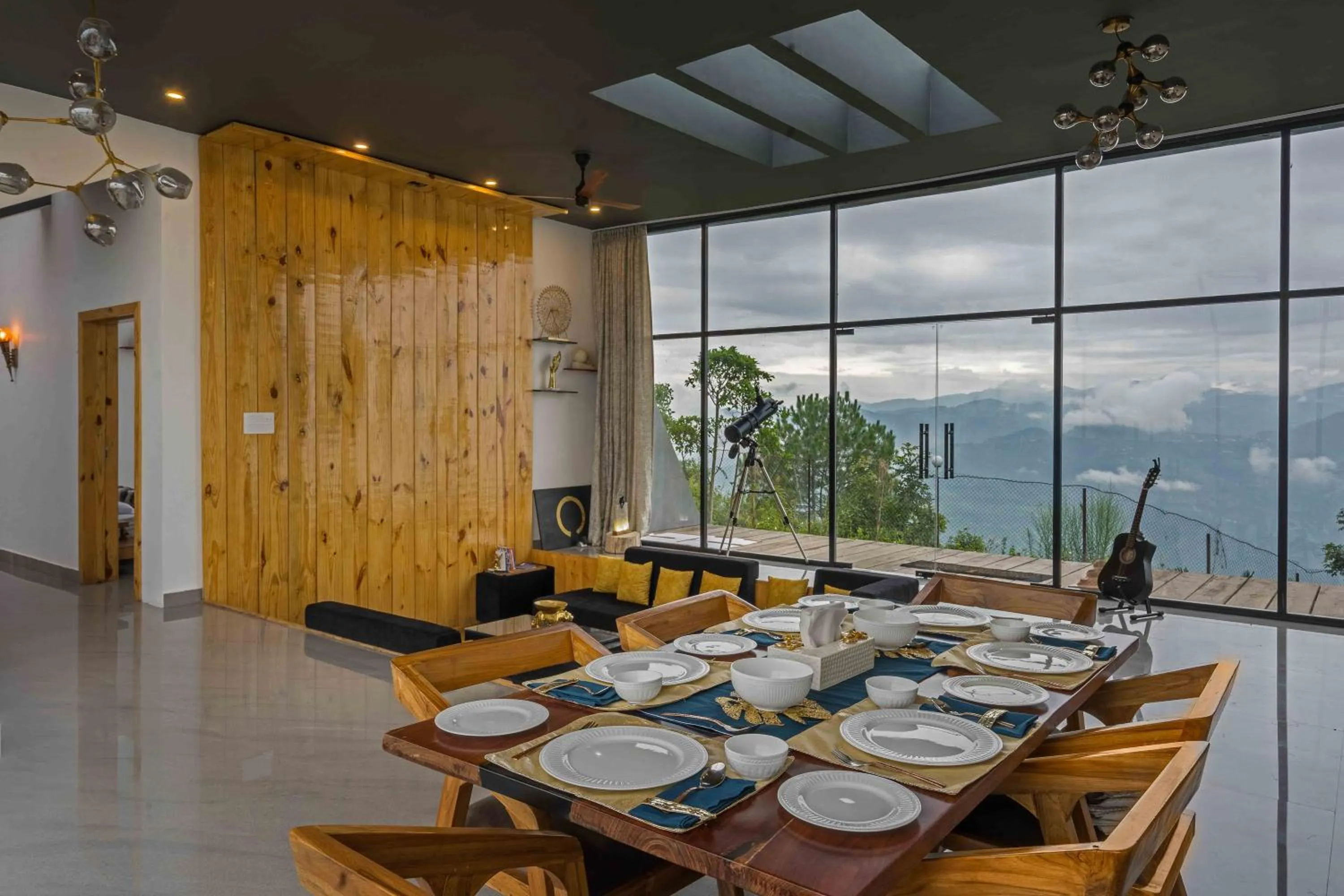 Natural landscape in SaffronStays Glasshouse Celeste, Ranikhet - luxurious glass villa with breathtaking views