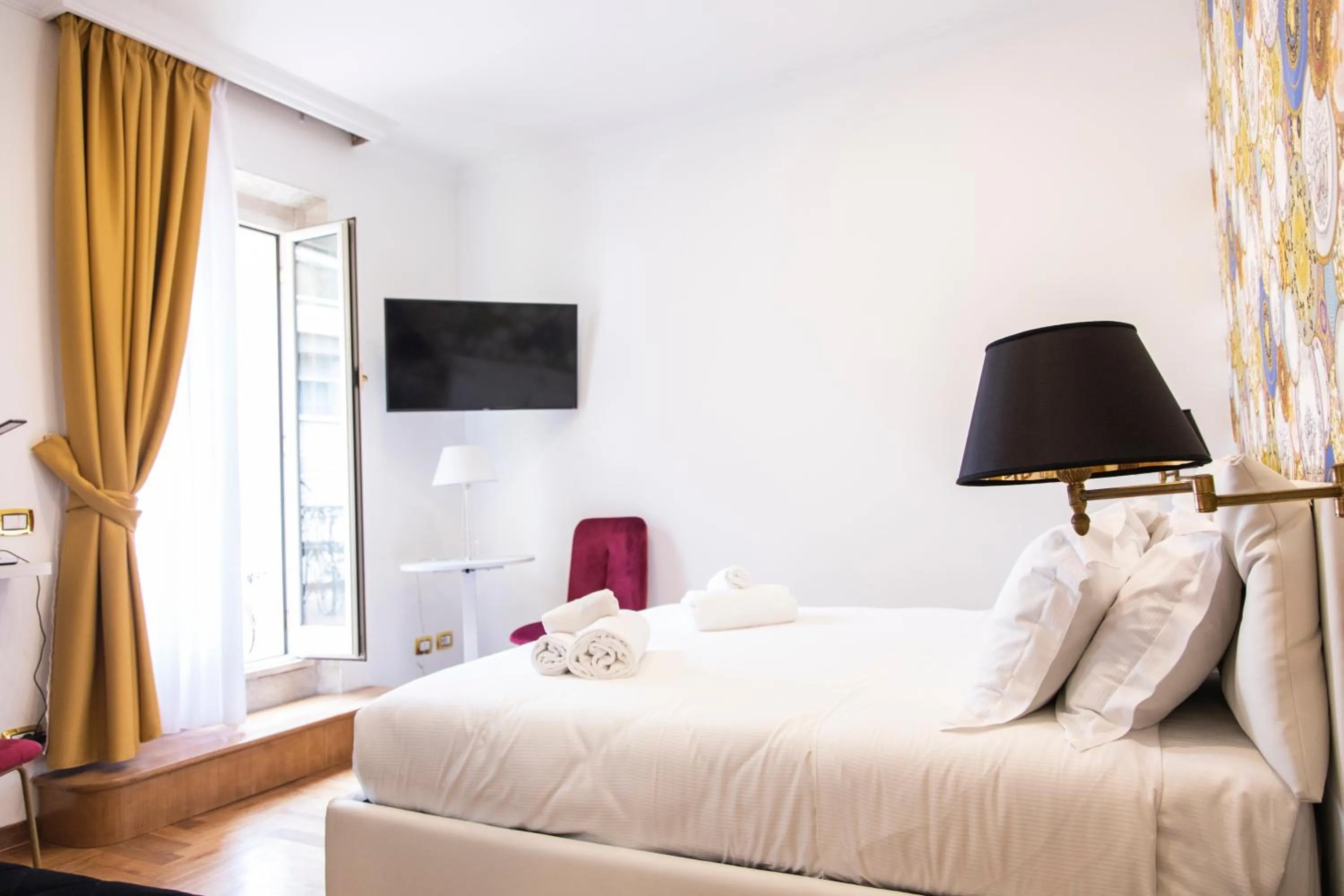 Bed in Hotel Cinquantatre