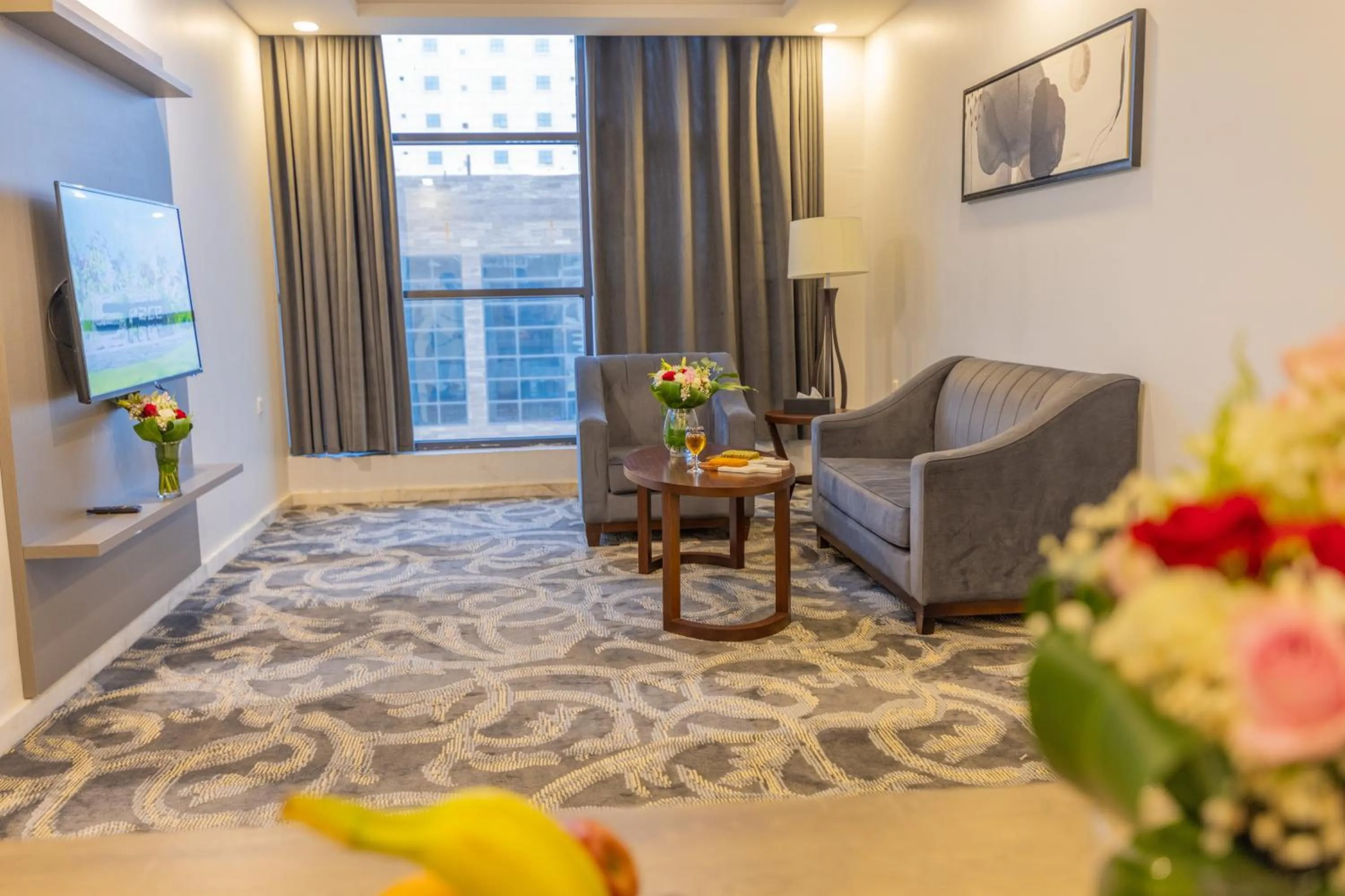 Seating area in Laten Suites Al Salim Plaza