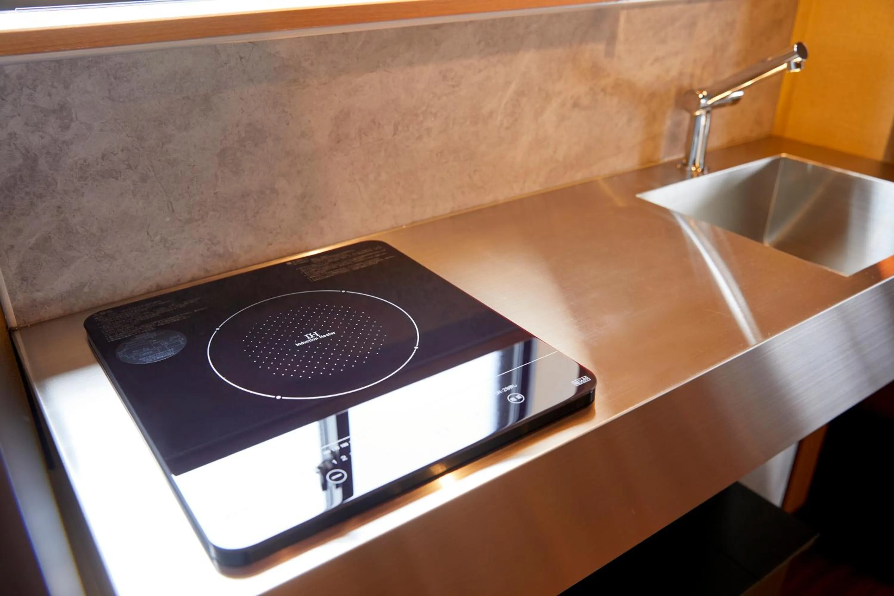 kitchen in 古今 天下茶屋 with a private parking lot and a half open-air bath and direct to KIX