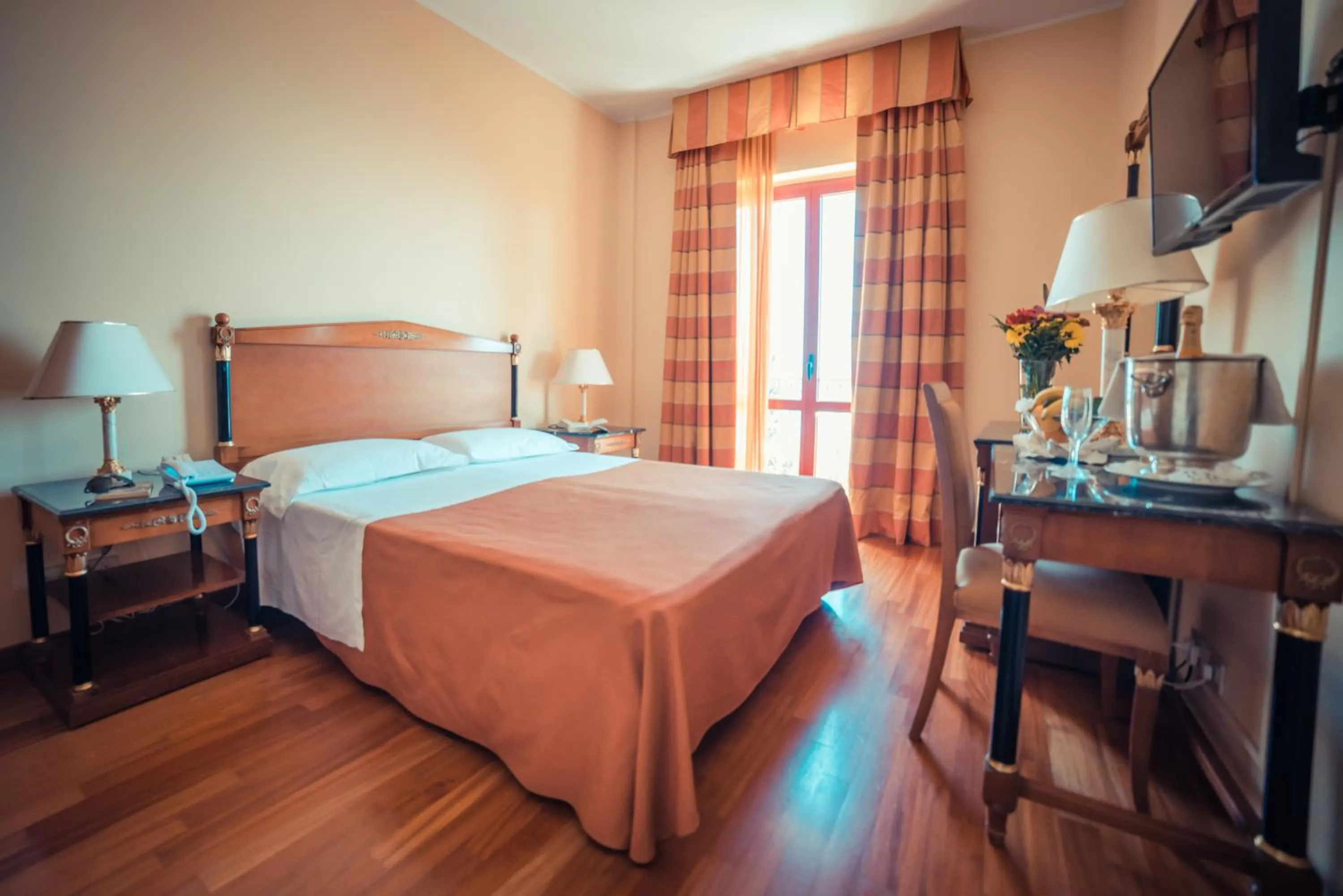 Bed in Grand Hotel Miramare