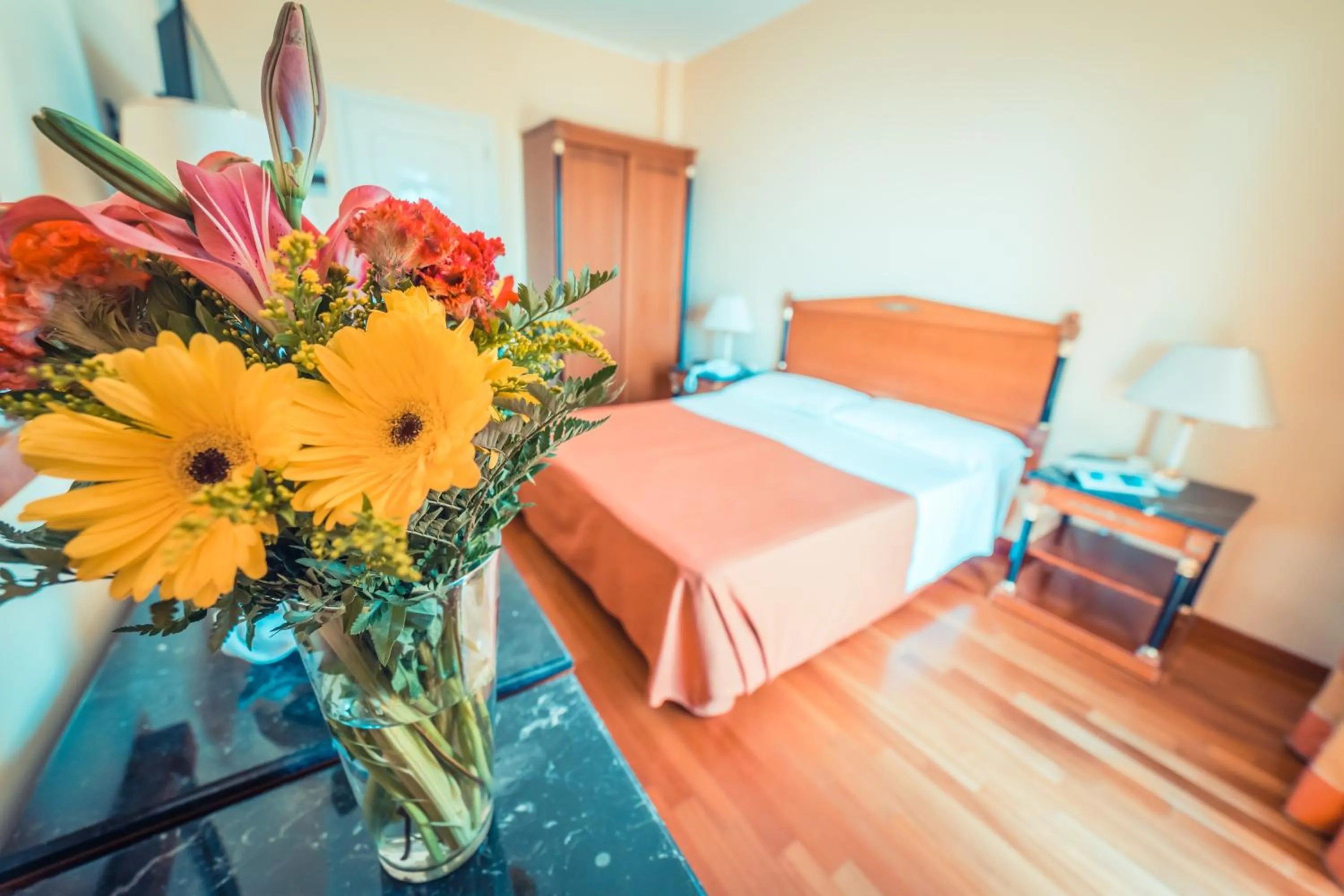 Bed in Grand Hotel Miramare