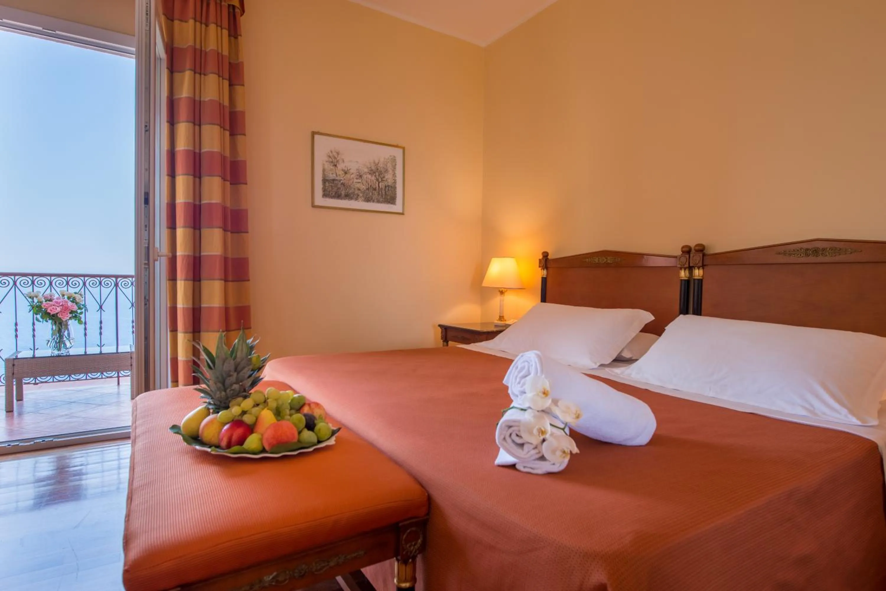 Bed in Grand Hotel Miramare