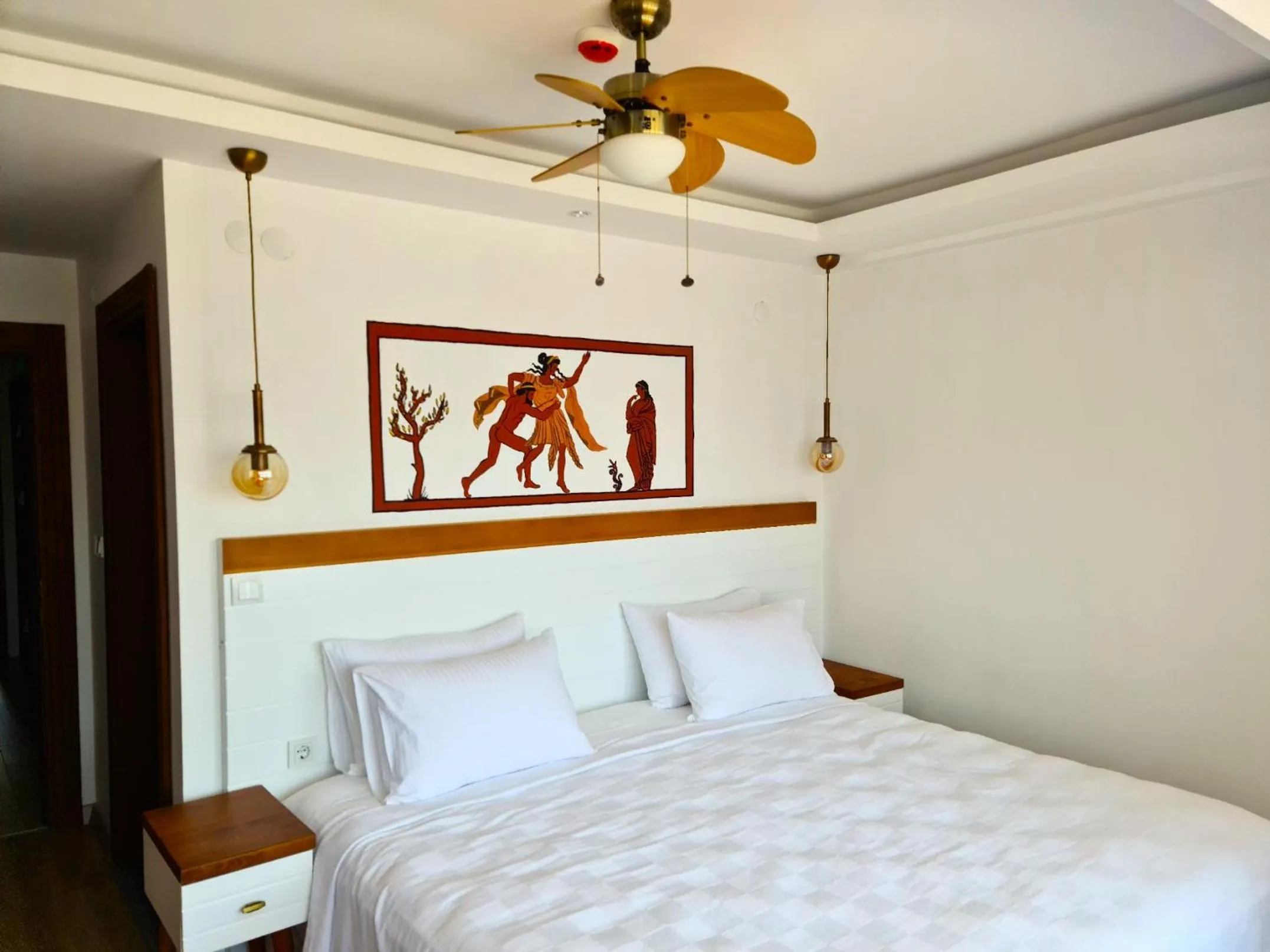 Bed in in Ephesus Hotel and Art Galery