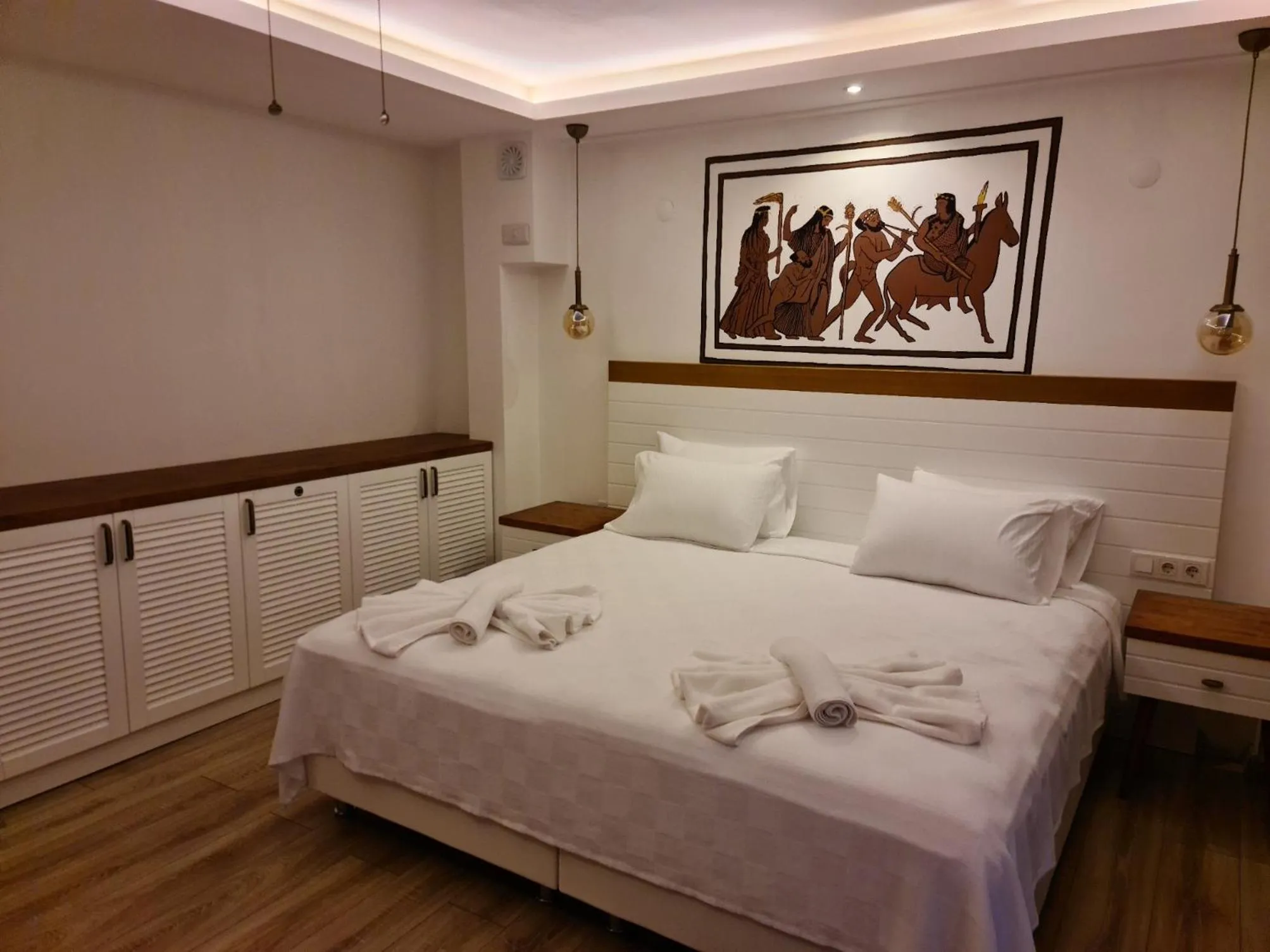 Bed in in Ephesus Hotel and Art Galery