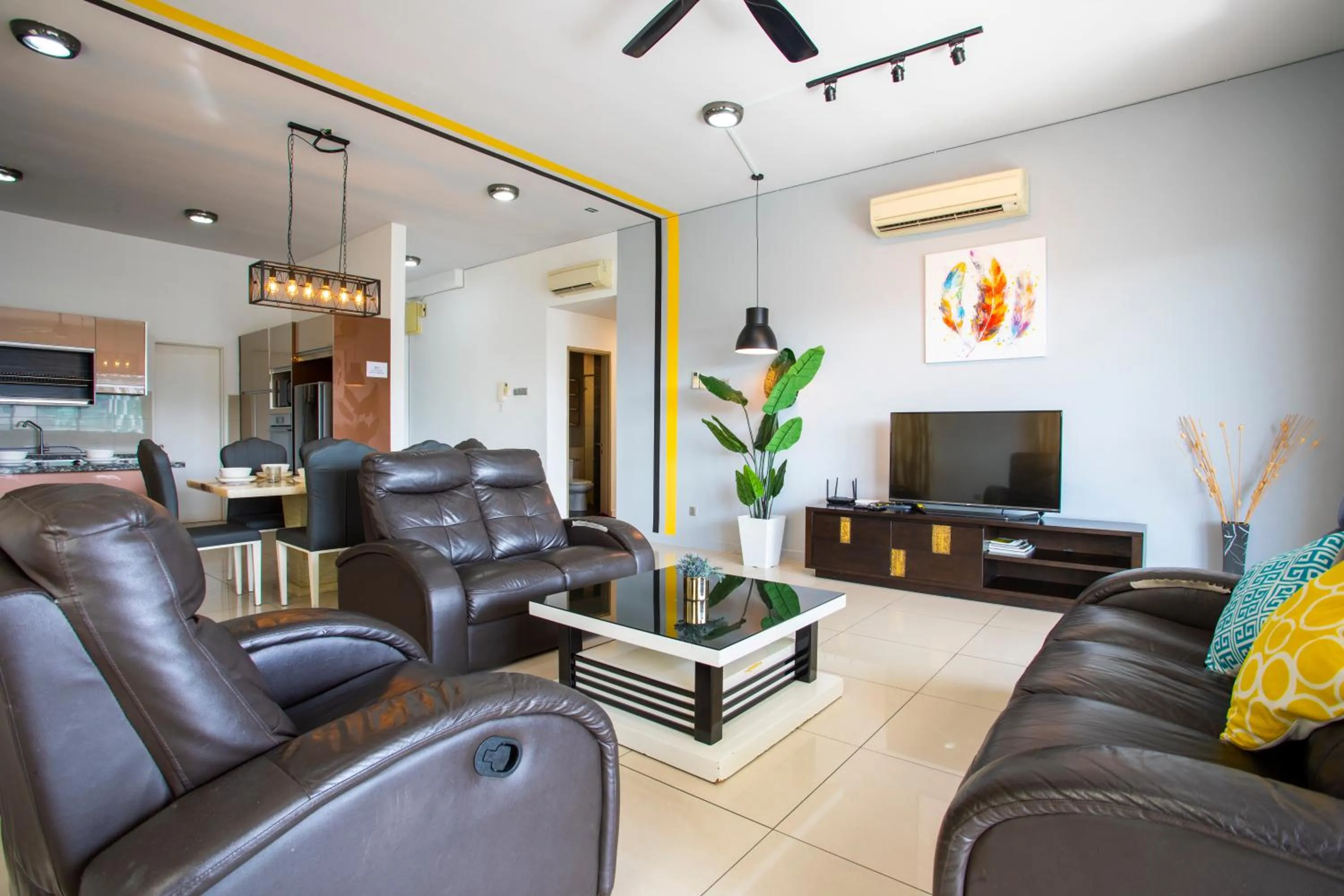 Seating area in AJ Suites @ Loft Imago KK