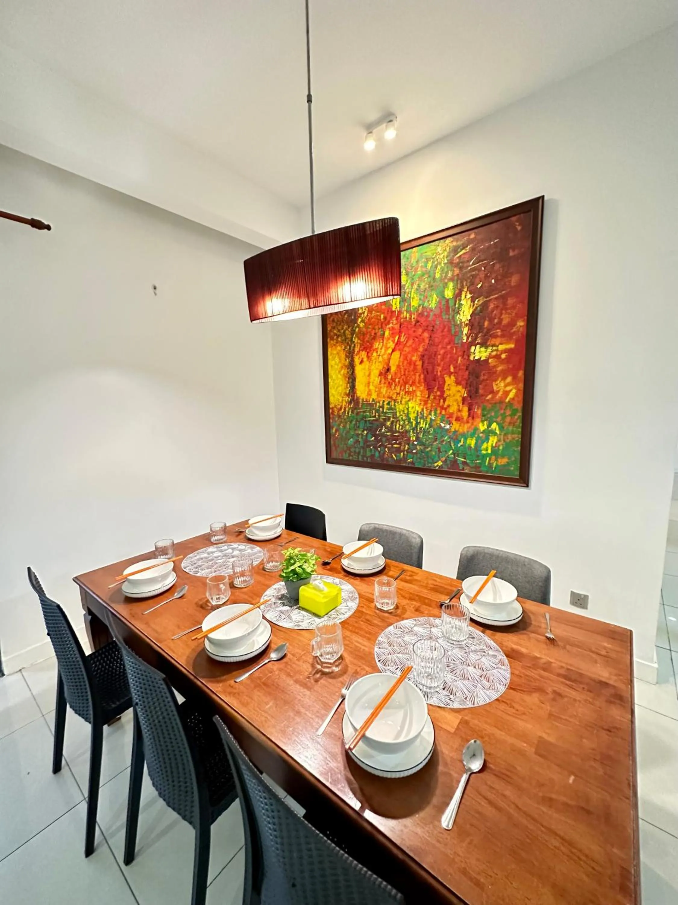 Dining area in AJ Suites @ Loft Imago KK