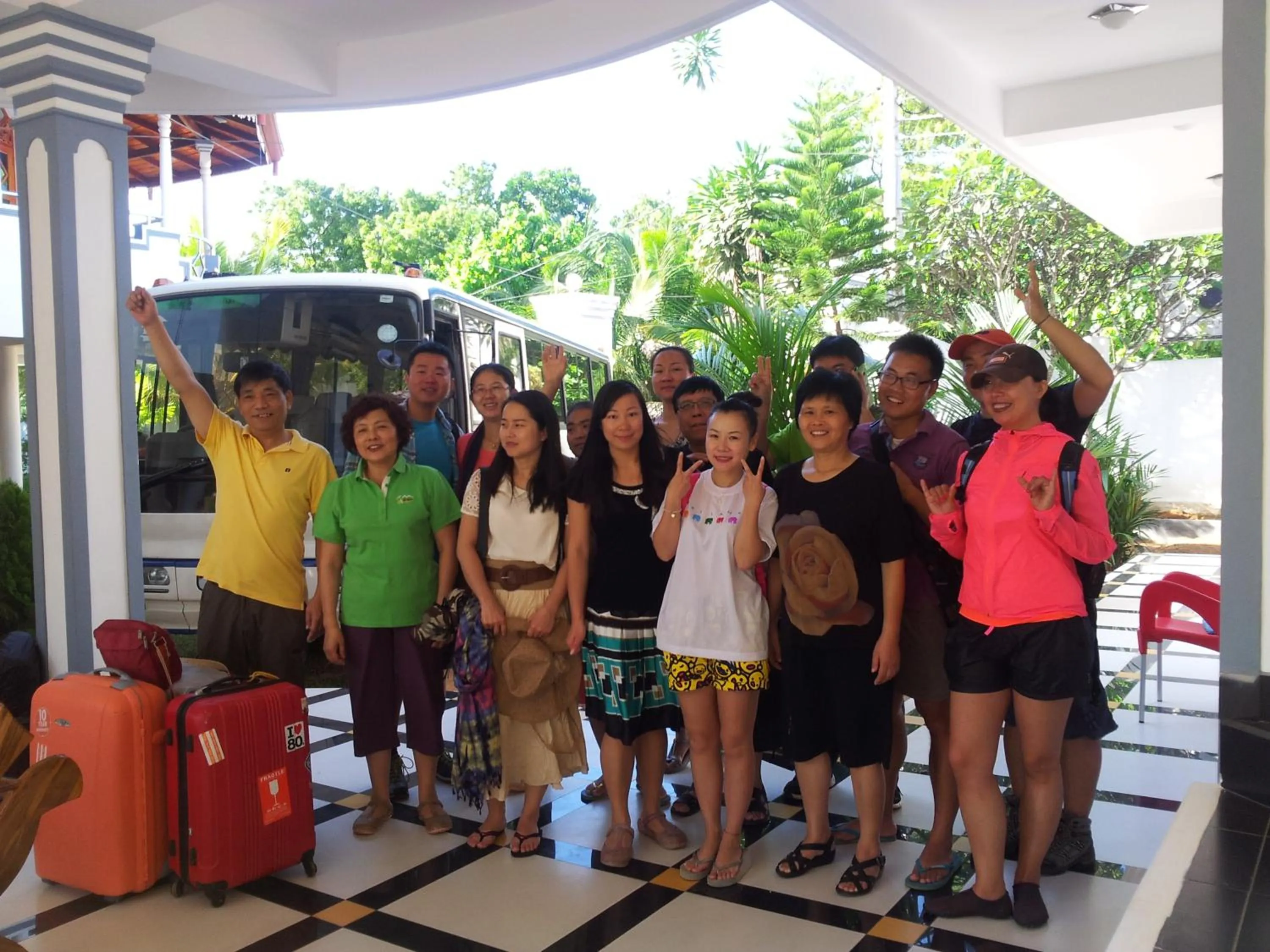 group of guests in Peacock Reach Hotel